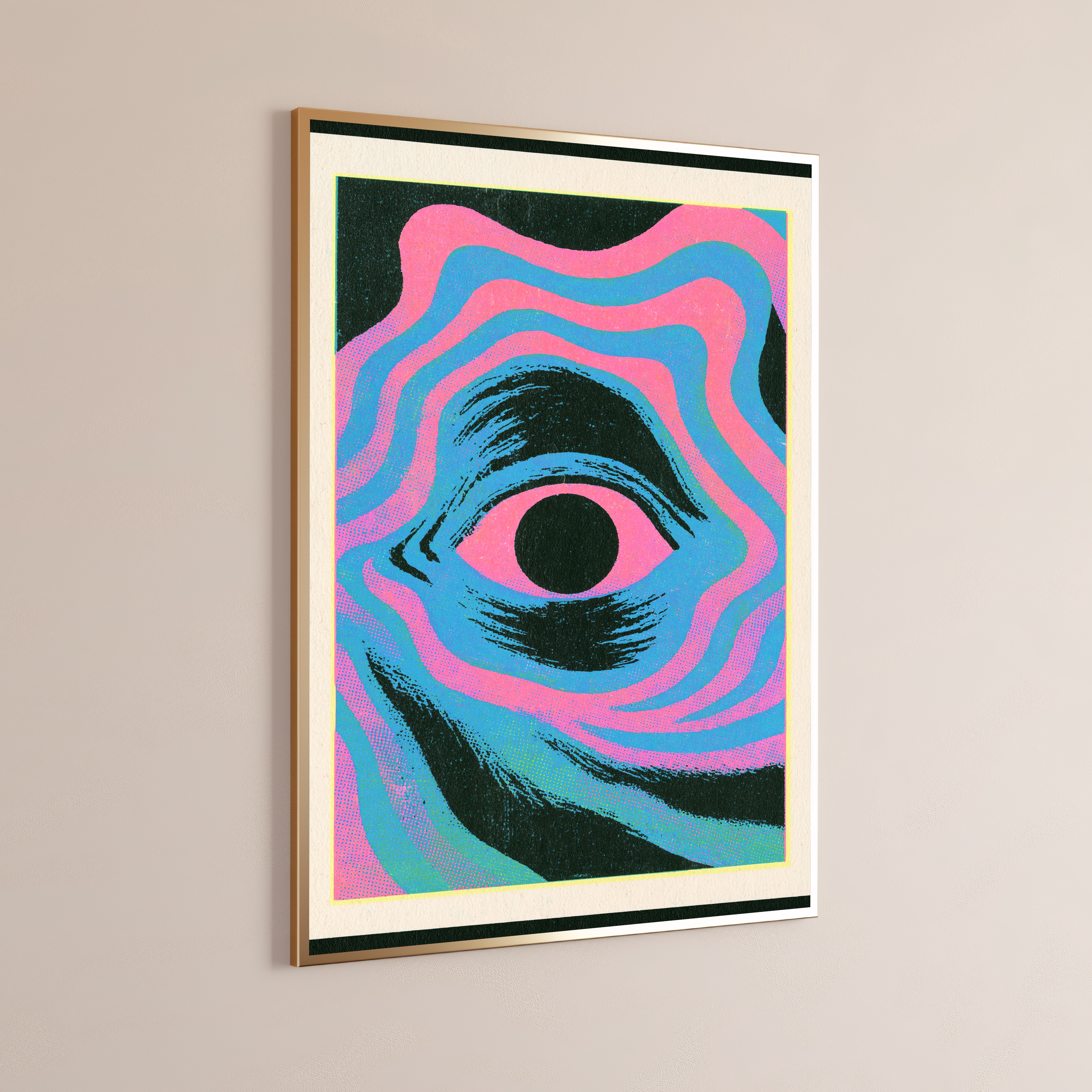 Psychedelic Eye Wave Pop Art Print