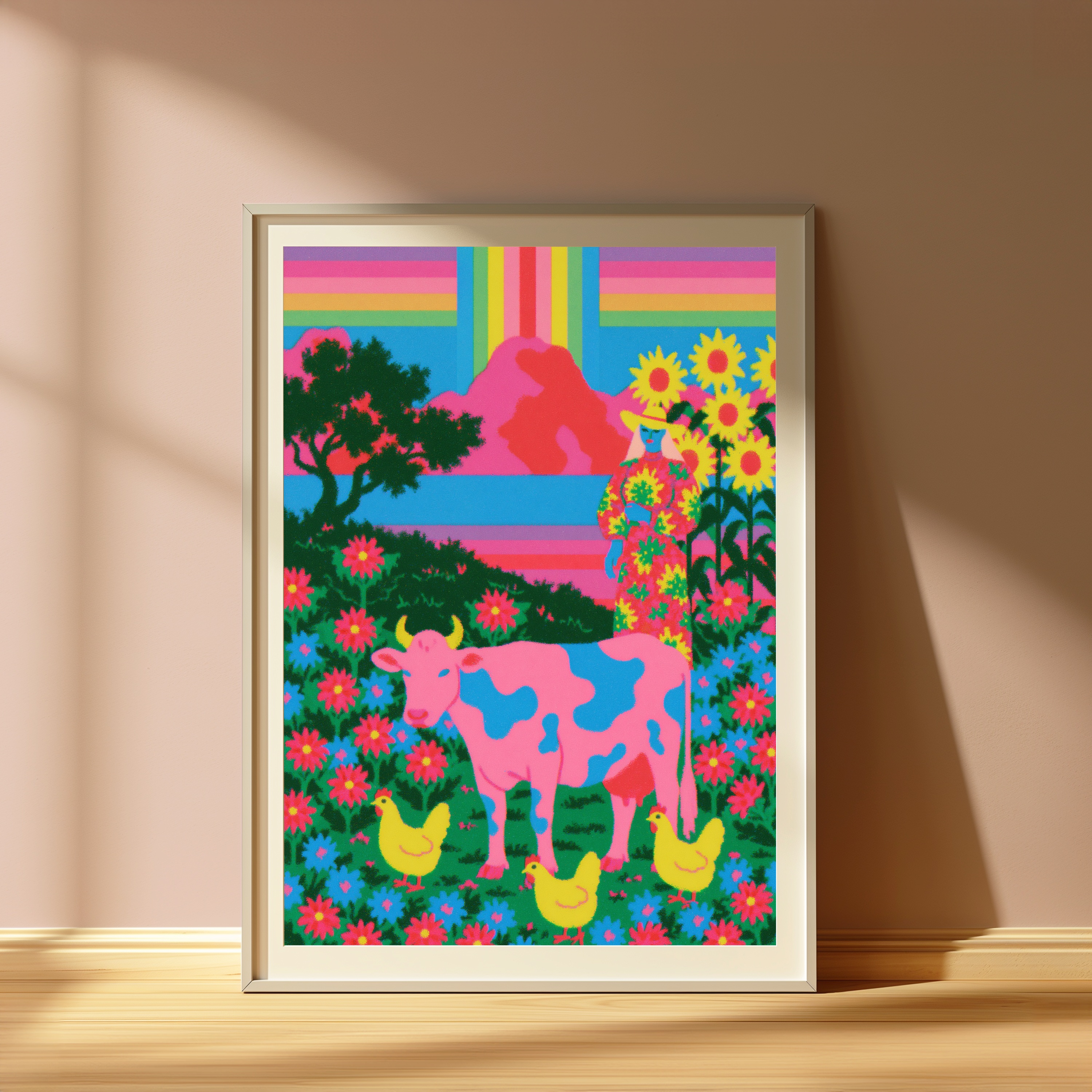 Psychedelic Farm Pop Art Print view 4