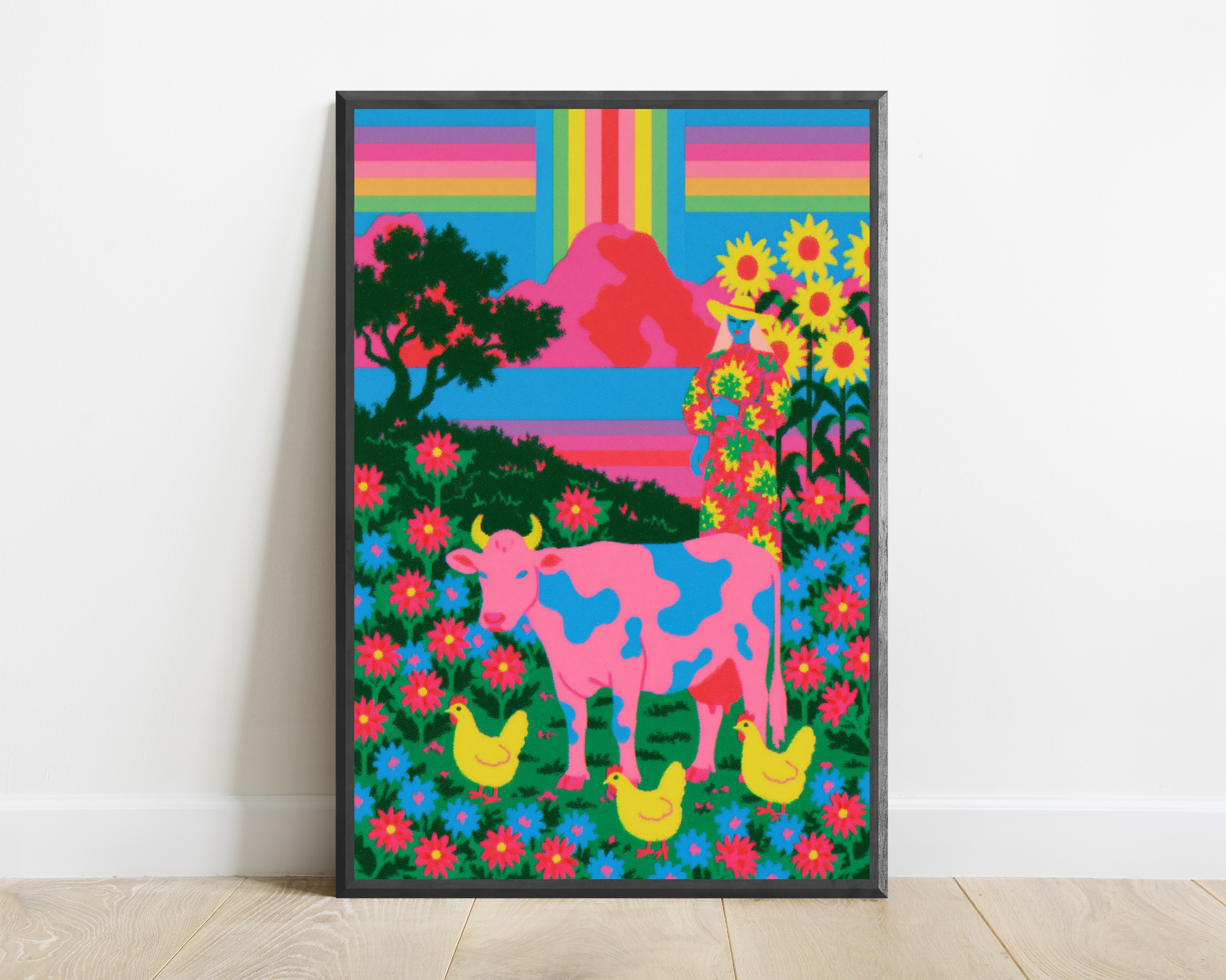 Psychedelic Farm Pop Art Print