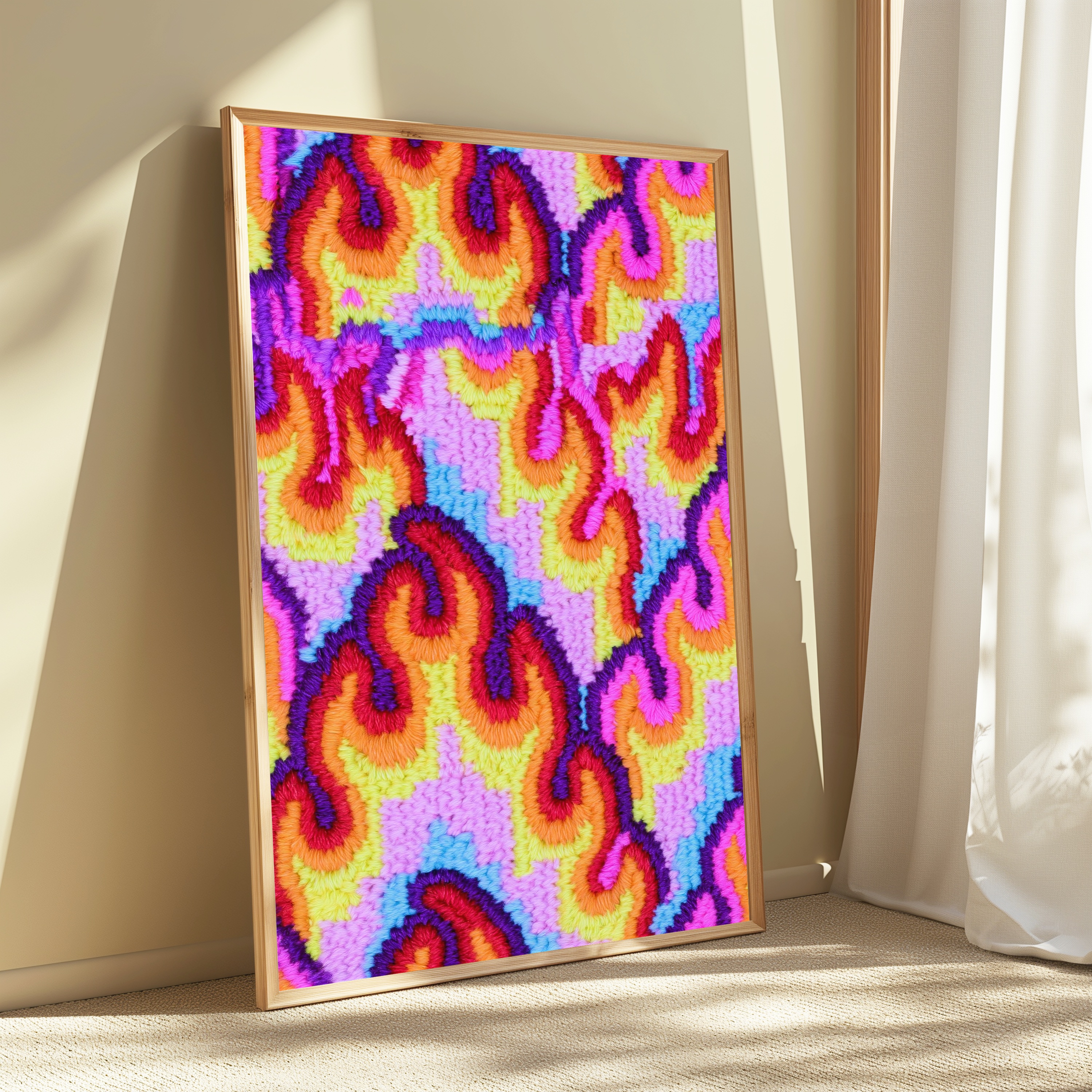 Rainbow Feather Texture Pop Art Print view 3