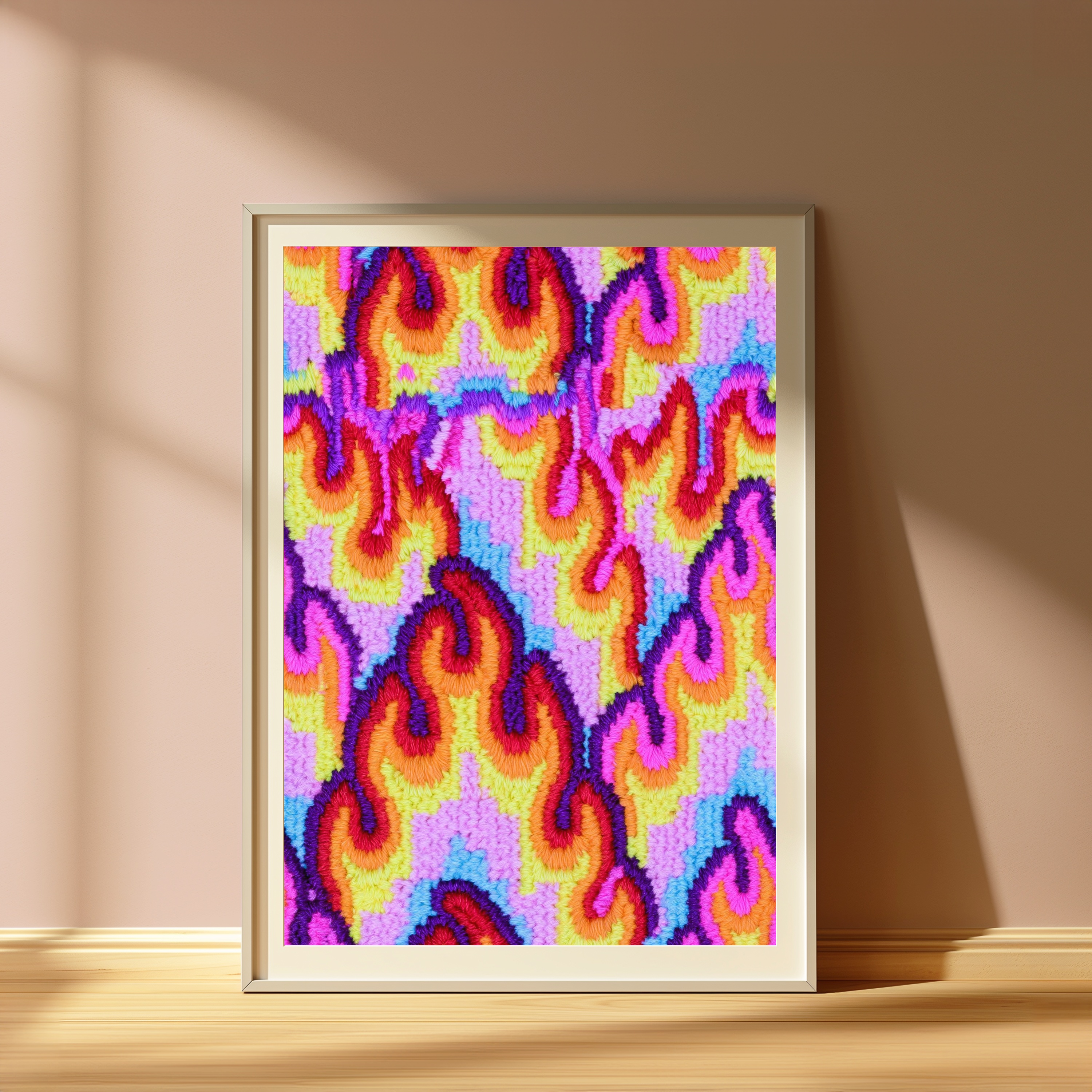 Rainbow Feather Texture Pop Art Print view 4