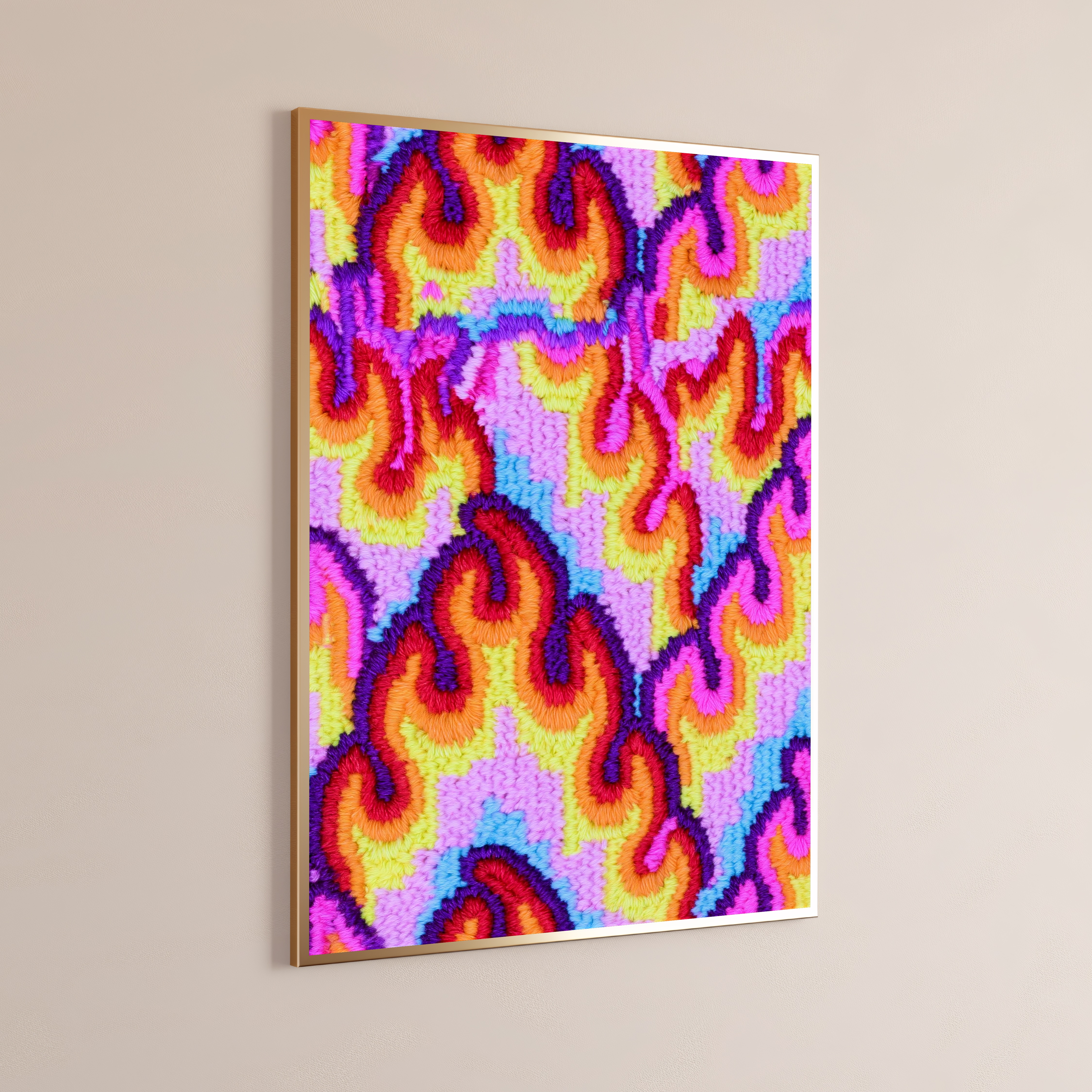 Rainbow Feather Texture Pop Art Print