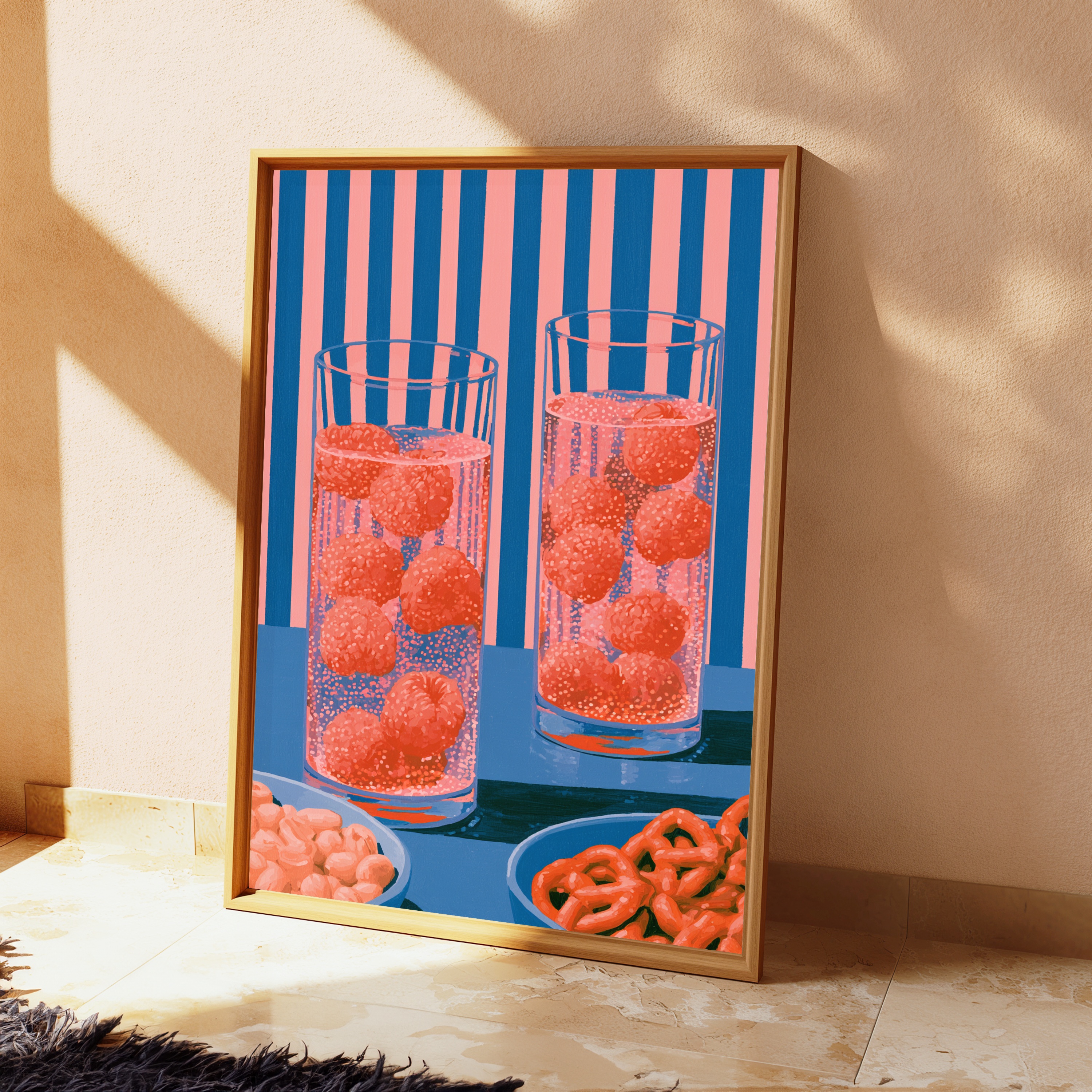 Raspberry Fizzy Drink Pop Art Print view 2