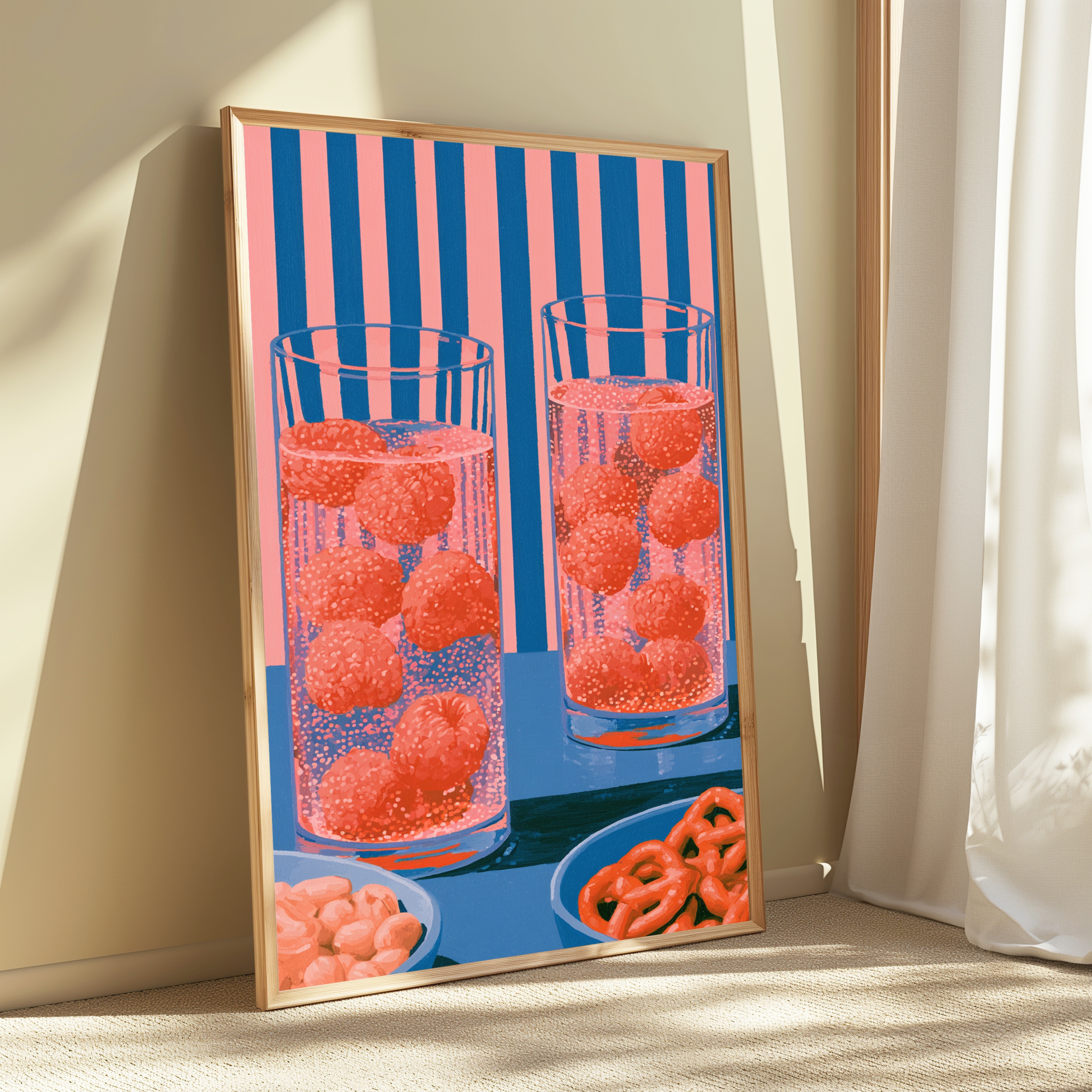 Raspberry Fizzy Drink Pop Art Print view 3