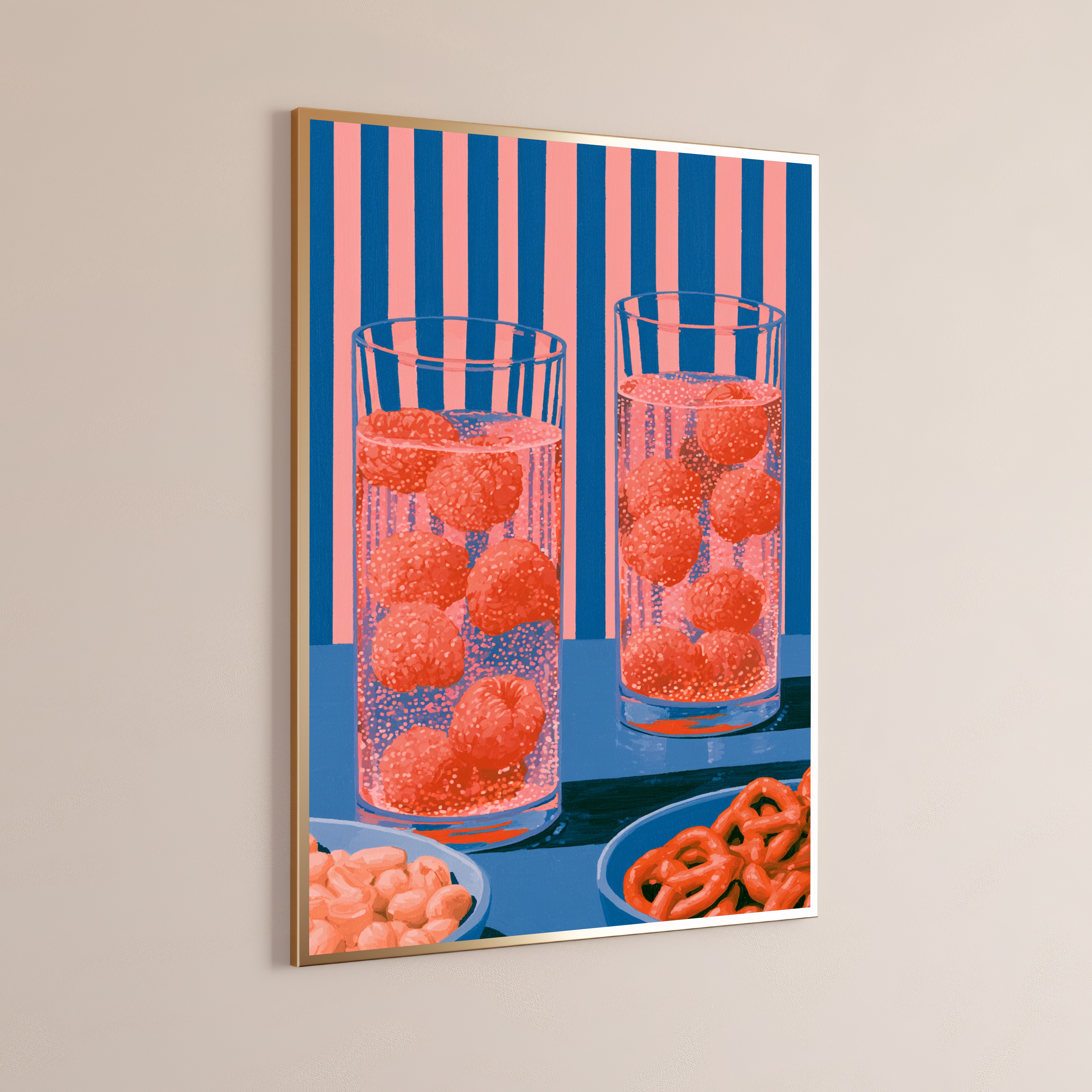 Raspberry Fizzy Drink Pop Art Print
