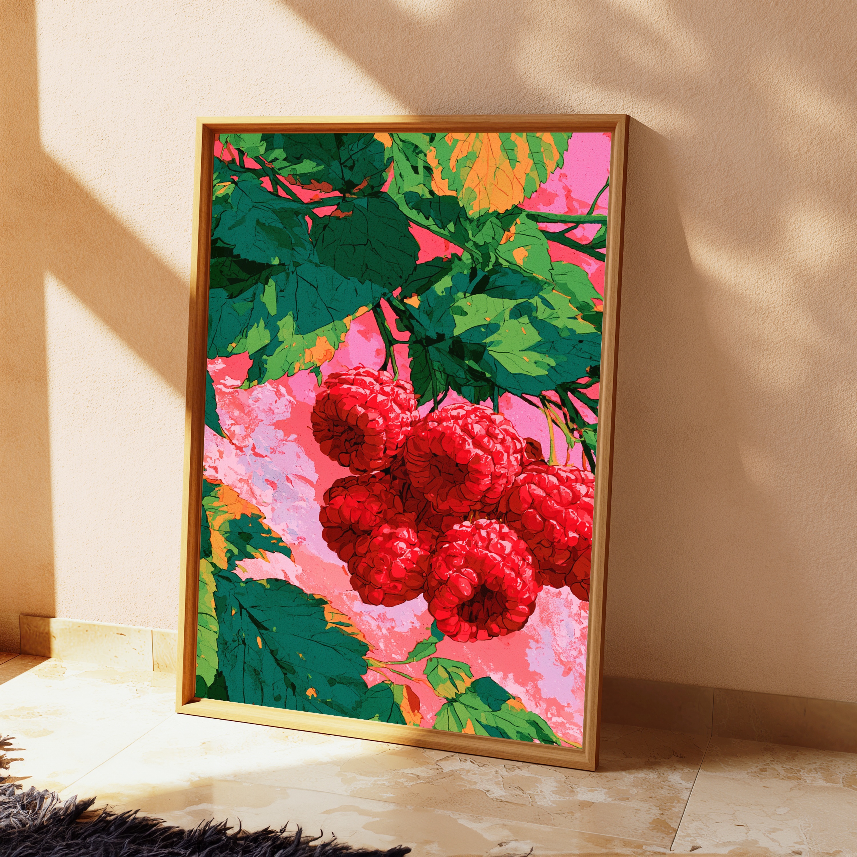 Red Raspberries Botanical Print view 2