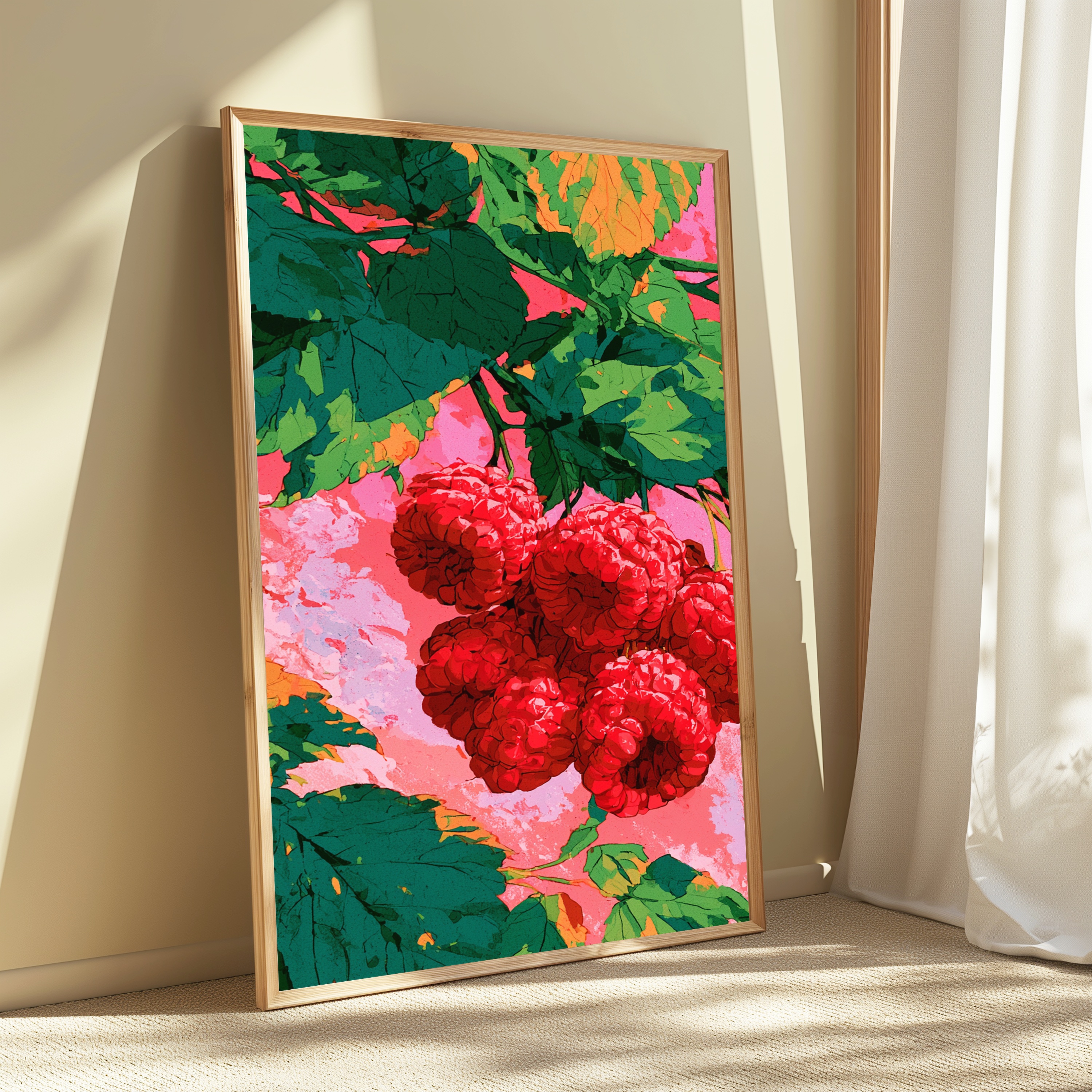 Red Raspberries Botanical Print view 3
