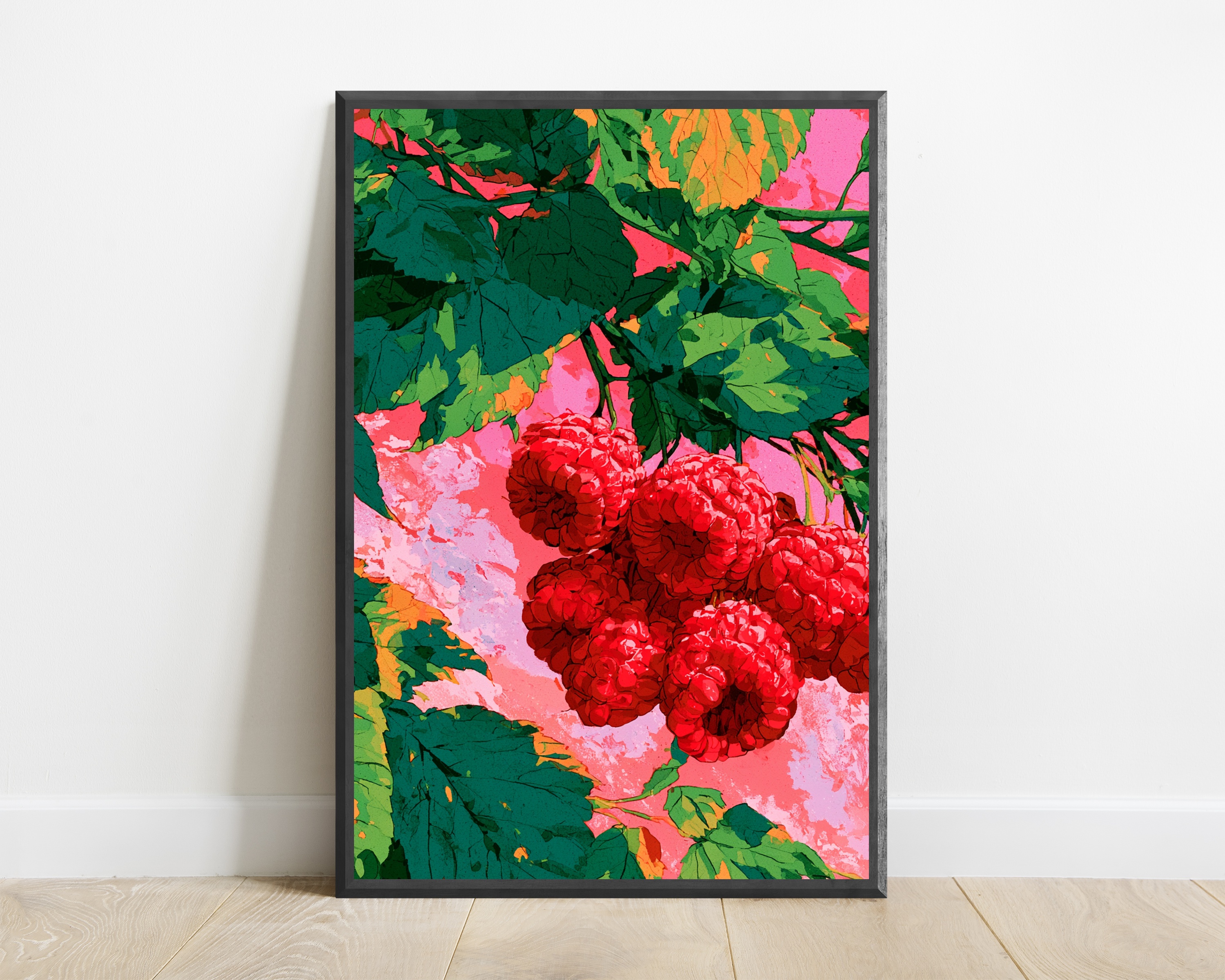 Red Raspberries Botanical Print