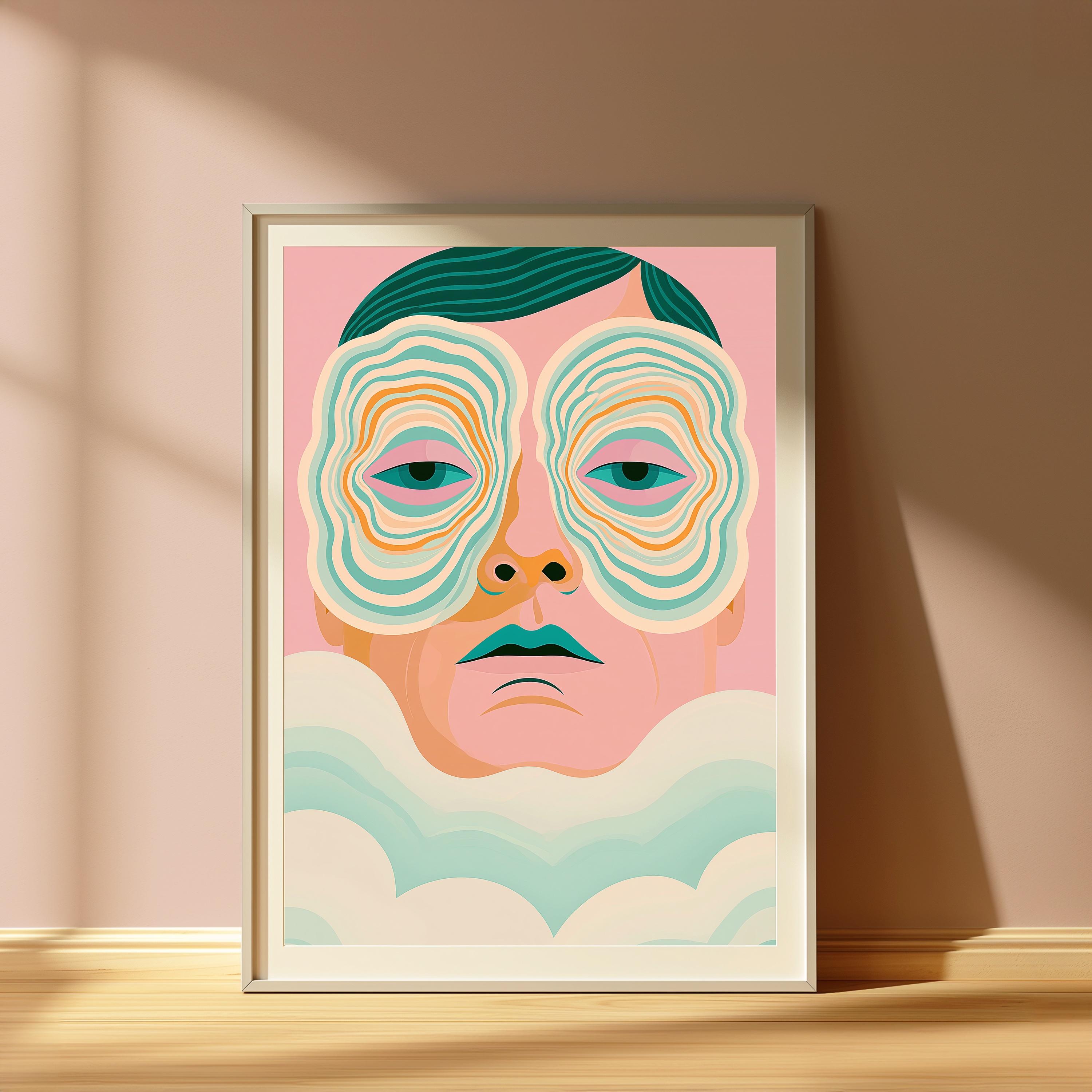 Retro Layered Face Portrait view 4