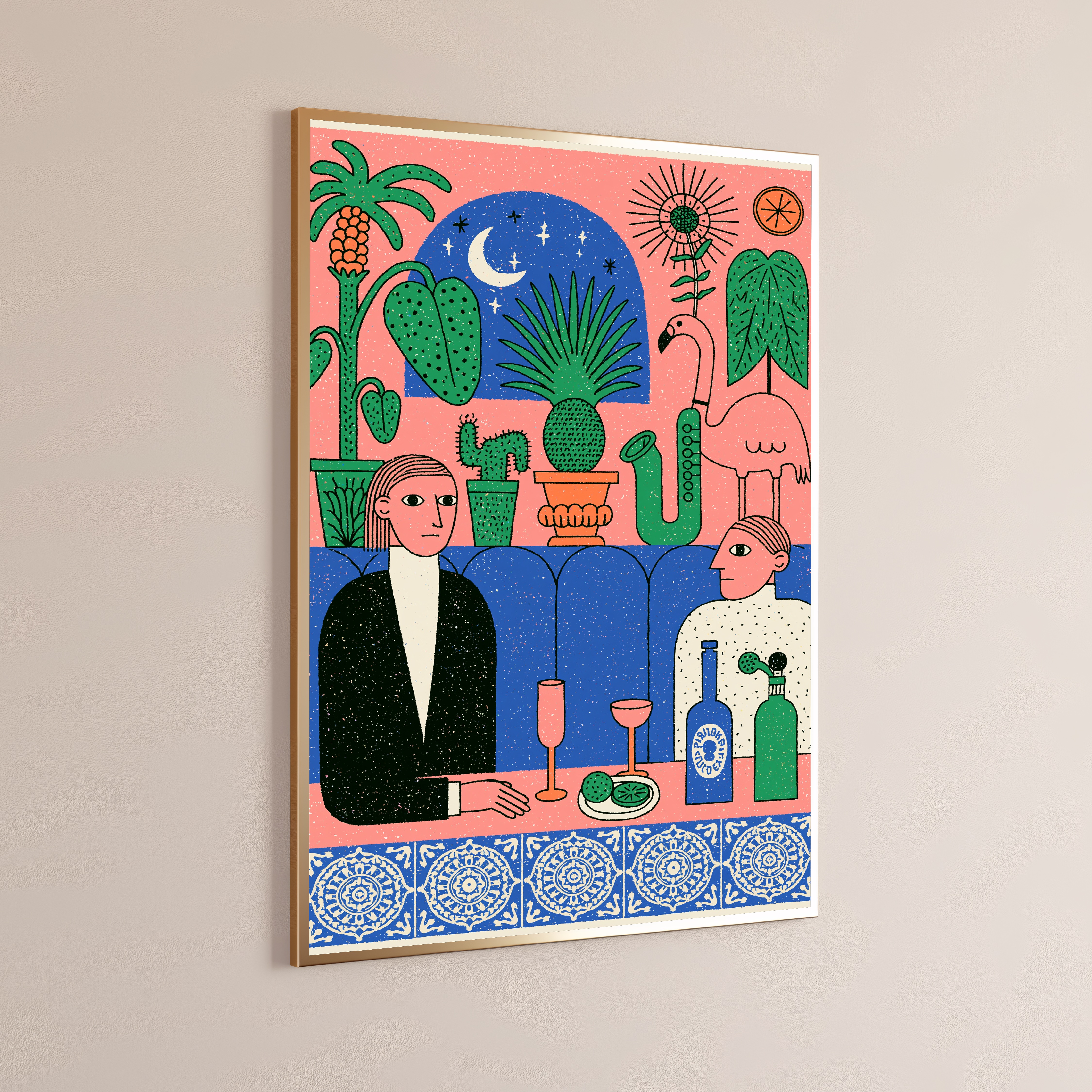 Retro Maximalist Plant Portrait