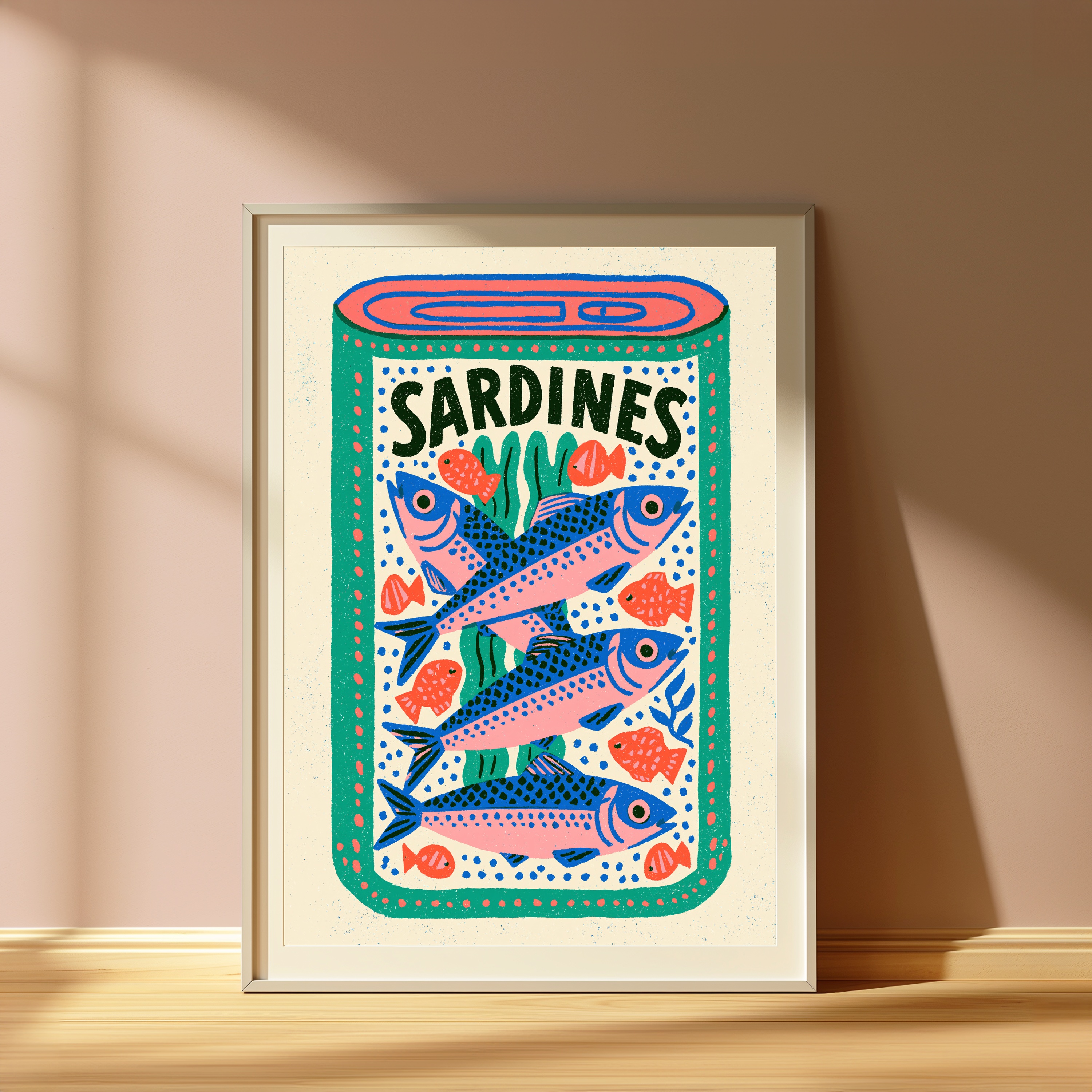 Retro Sardines Tin Food Art Print view 4