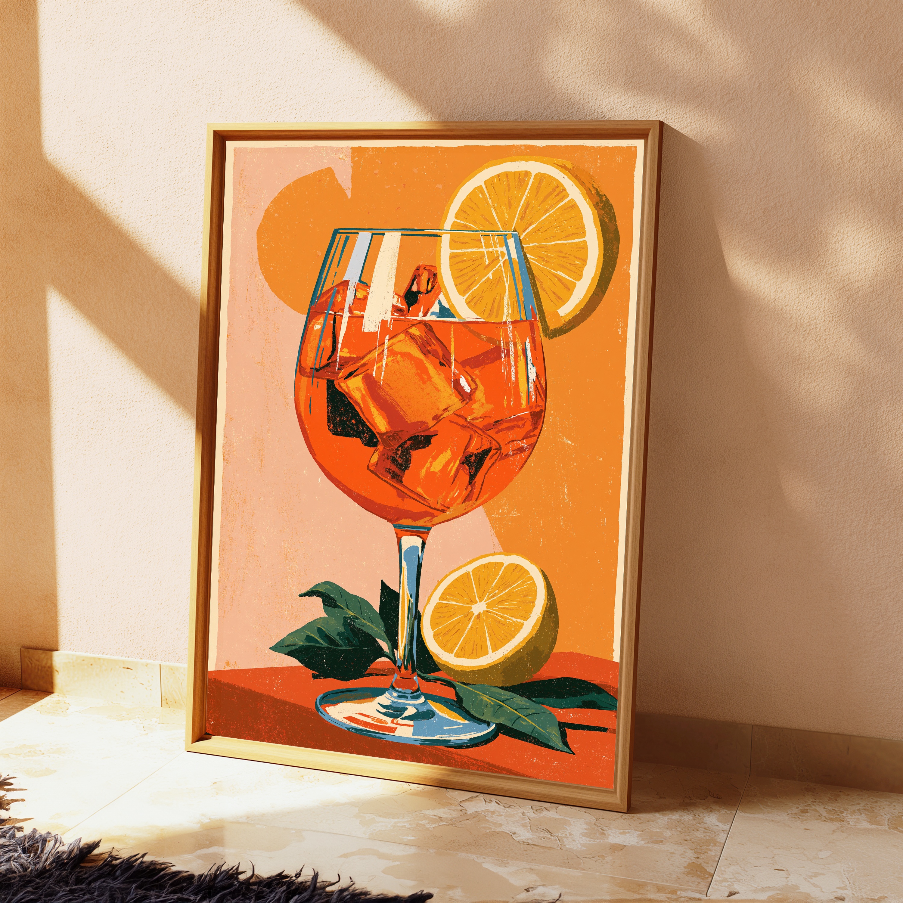 Retro Spritz Cocktail with Orange Slices view 2
