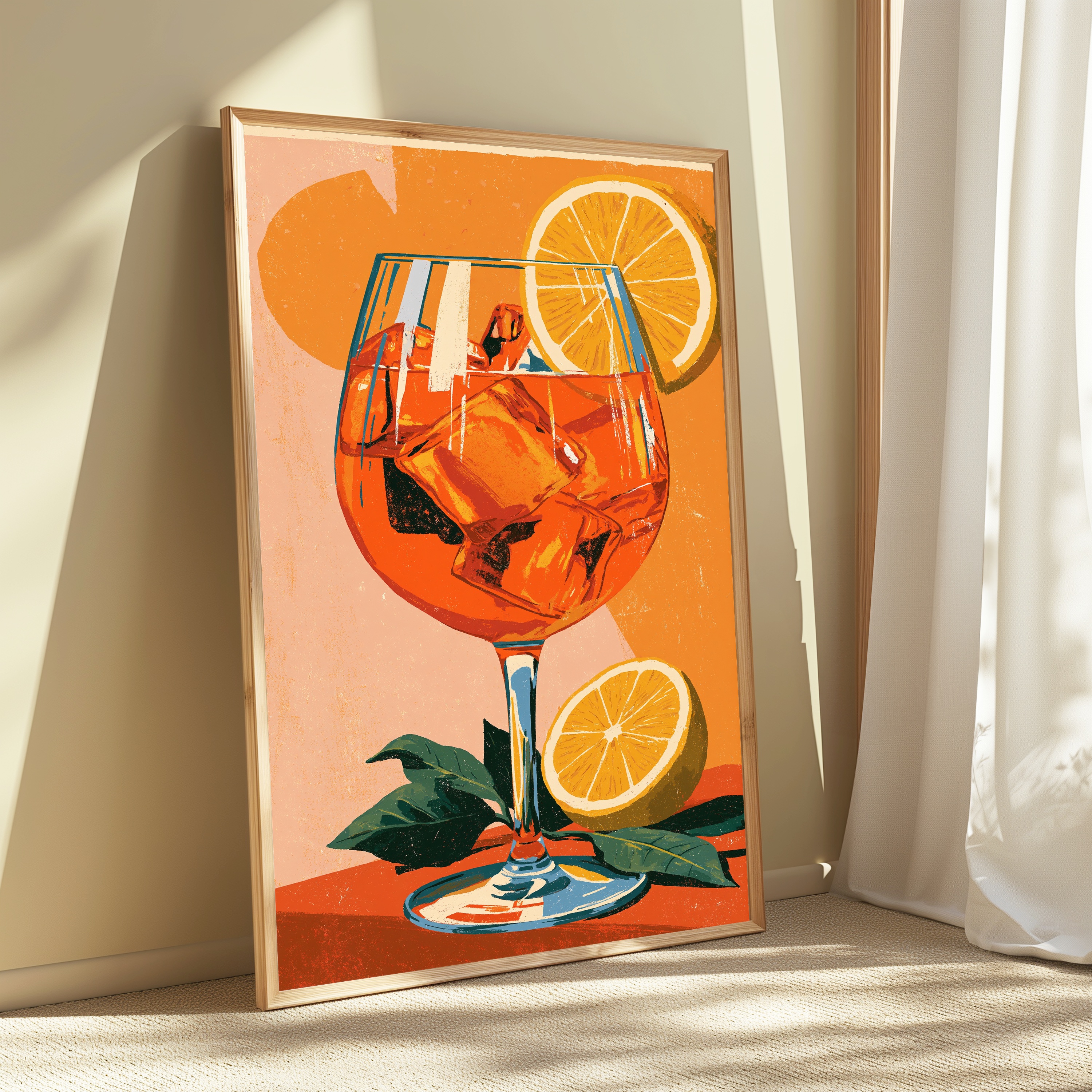 Retro Spritz Cocktail with Orange Slices view 3