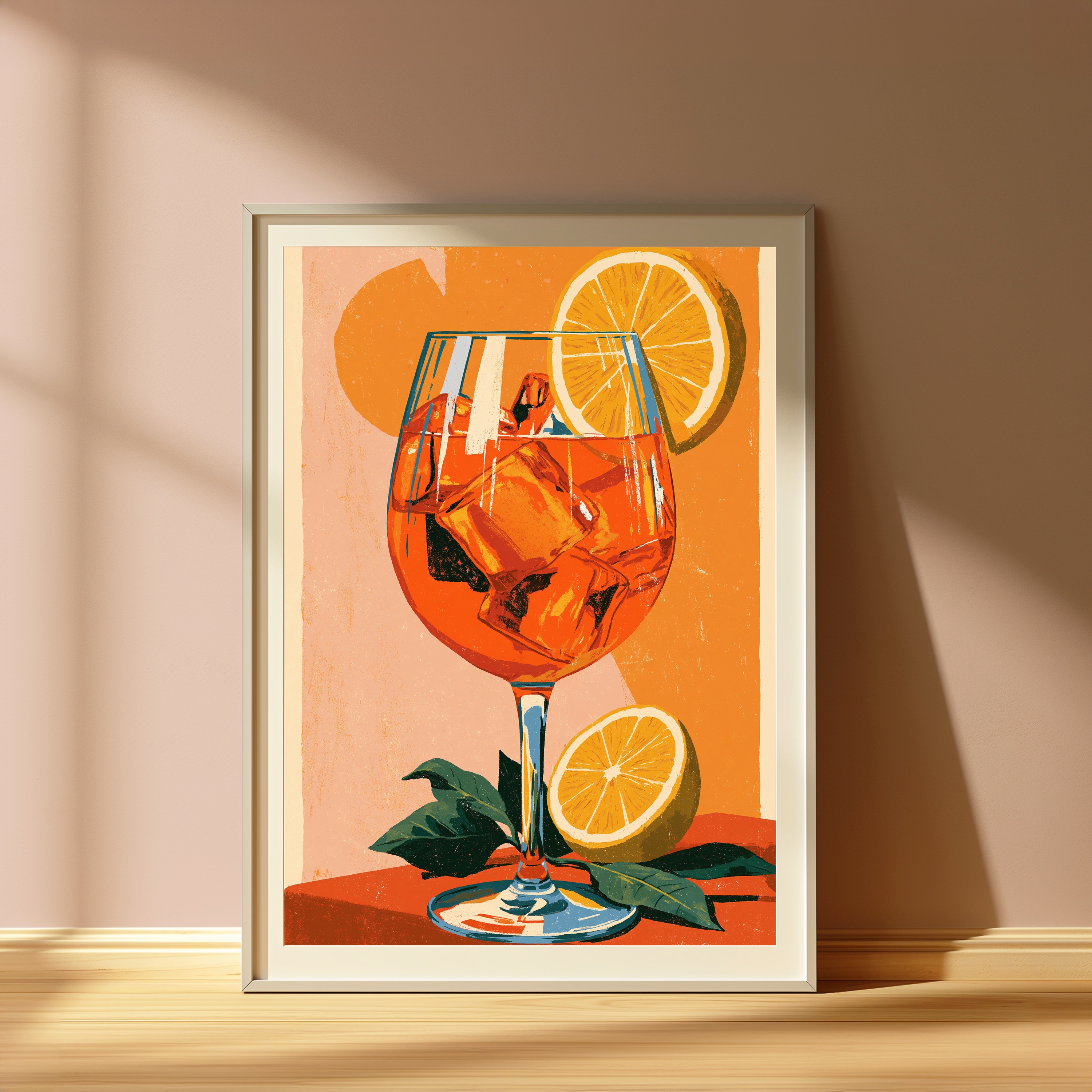 Retro Spritz Cocktail with Orange Slices view 4