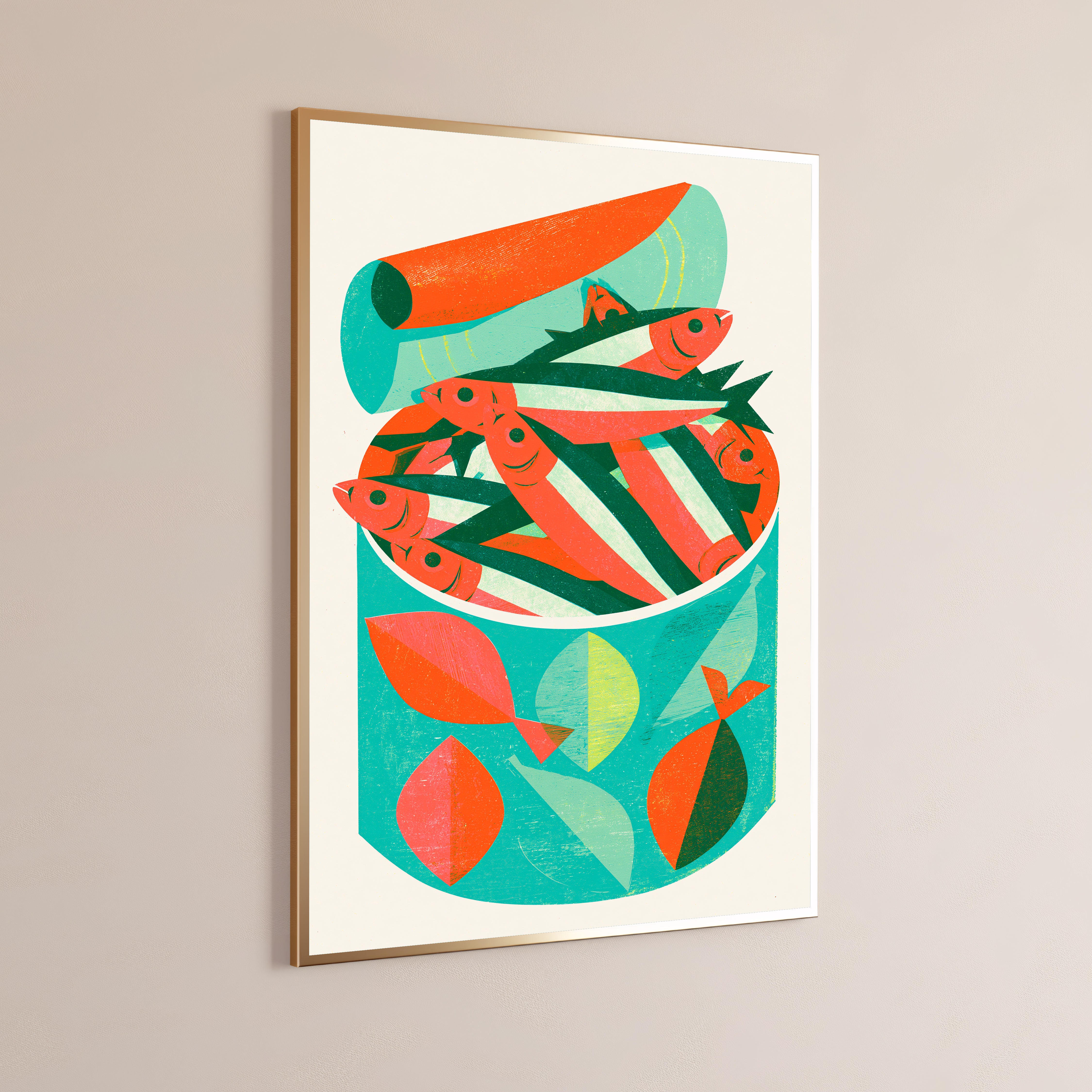 Retro Tin of Fish Pop Art Print