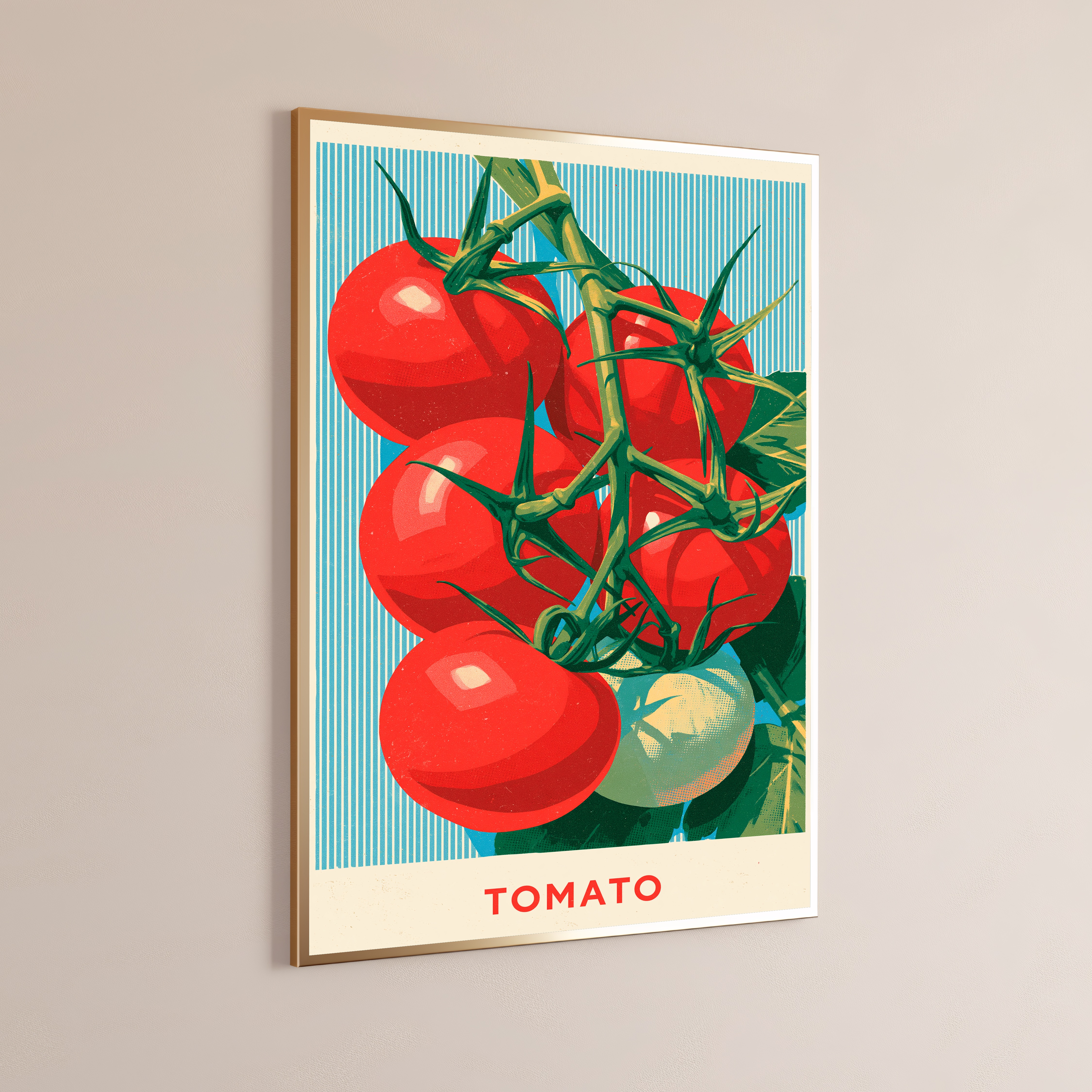 Ripe Tomato Vine Food Art Print