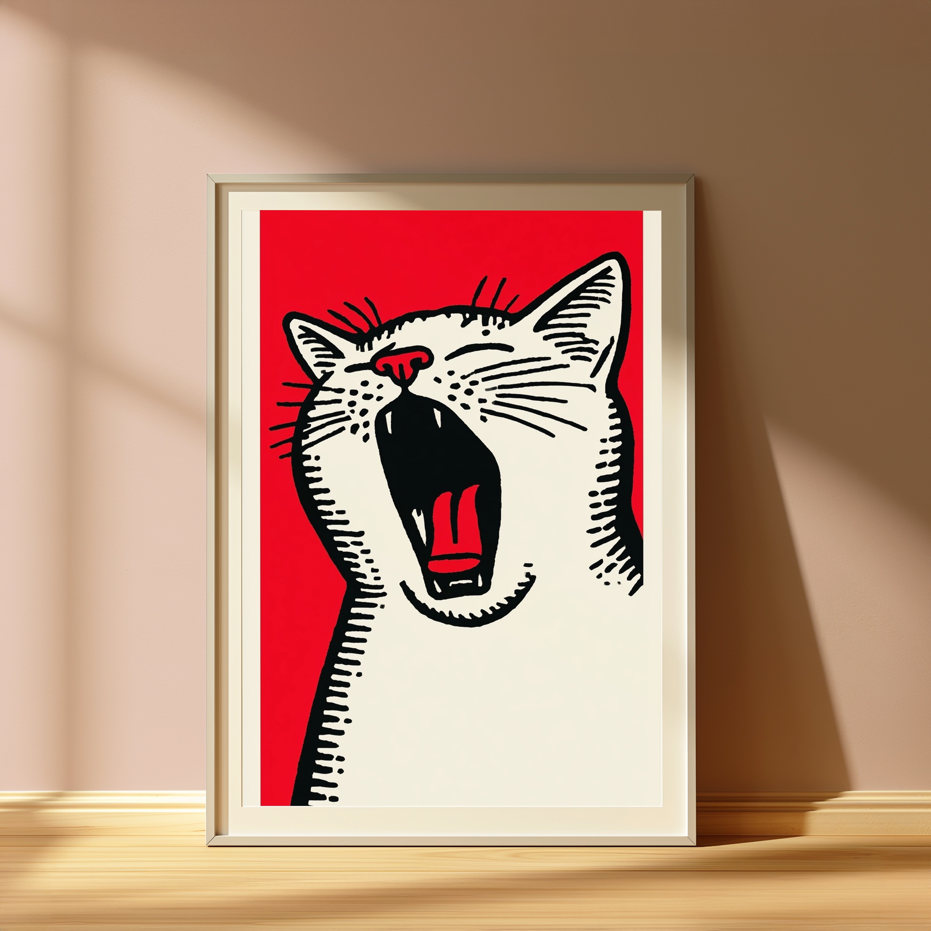 Roaring Cat Pop Art Print view 4