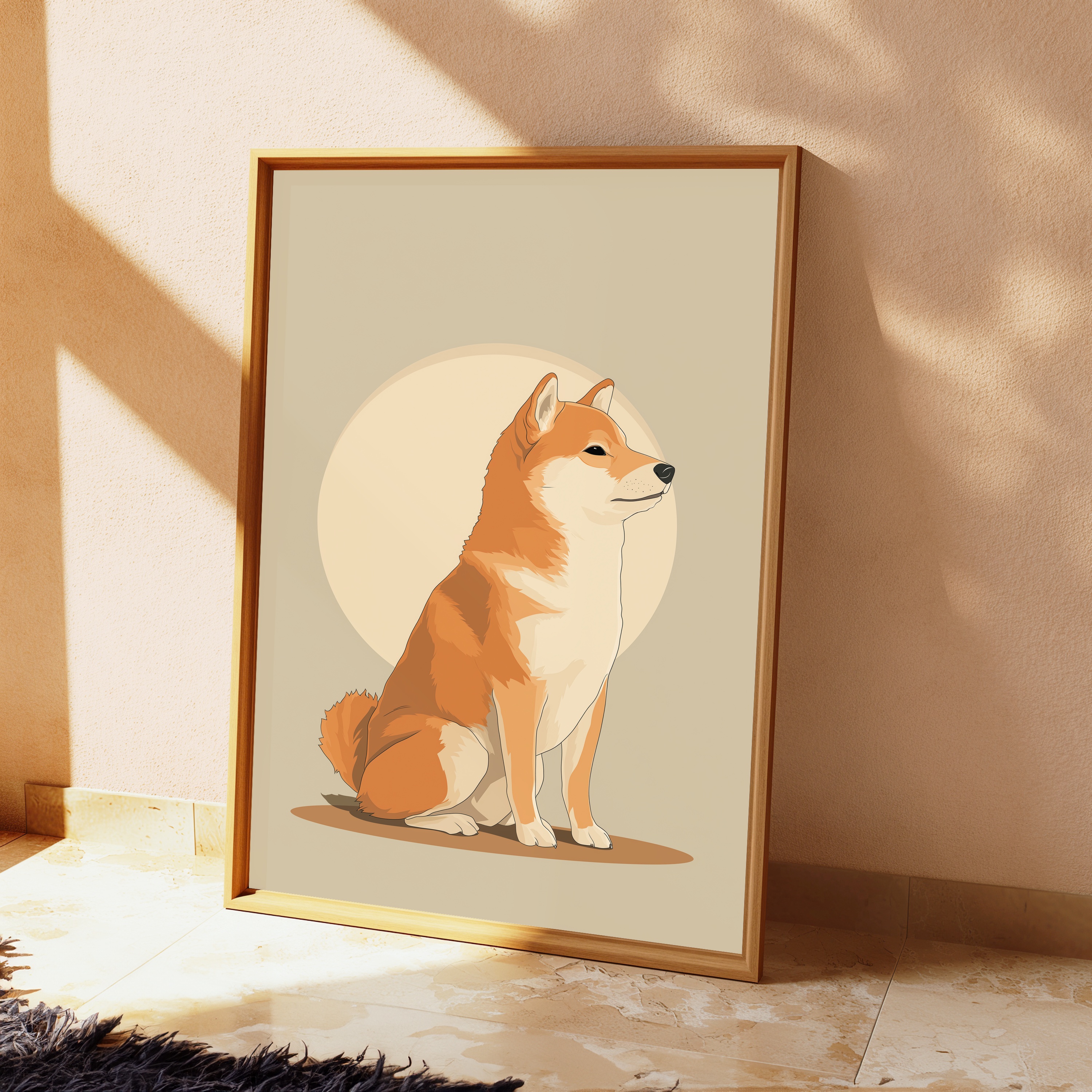 Sitting Corgi Portrait Print view 2