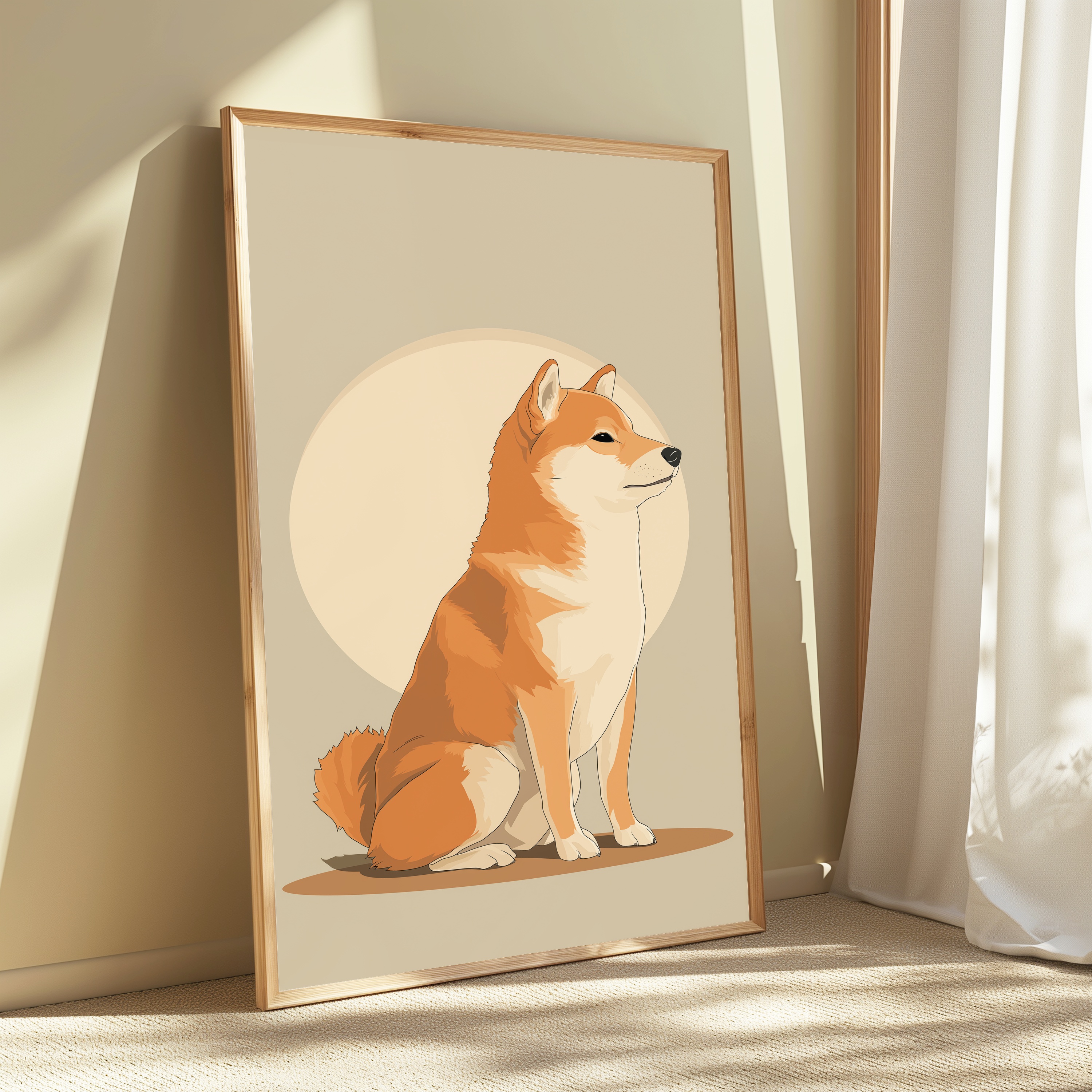 Sitting Corgi Portrait Print view 3