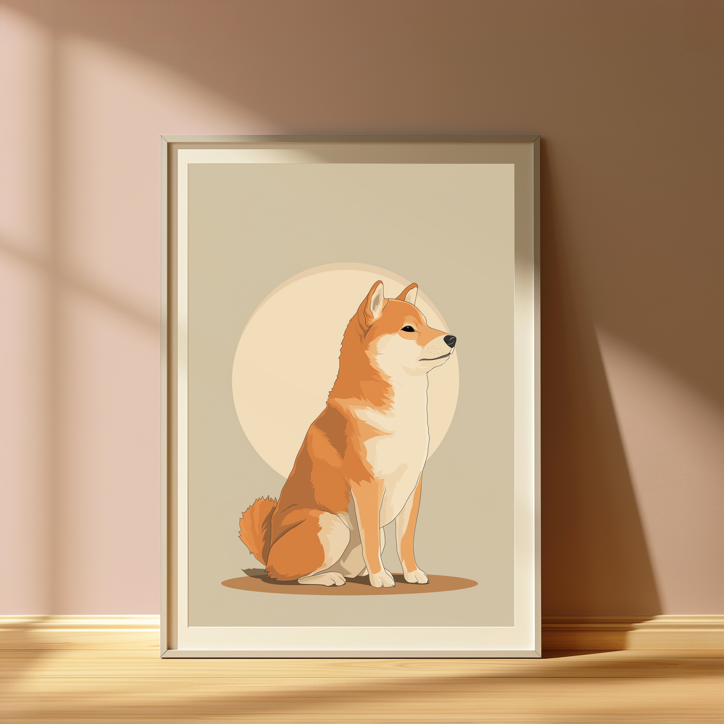 Sitting Corgi Portrait Print view 4