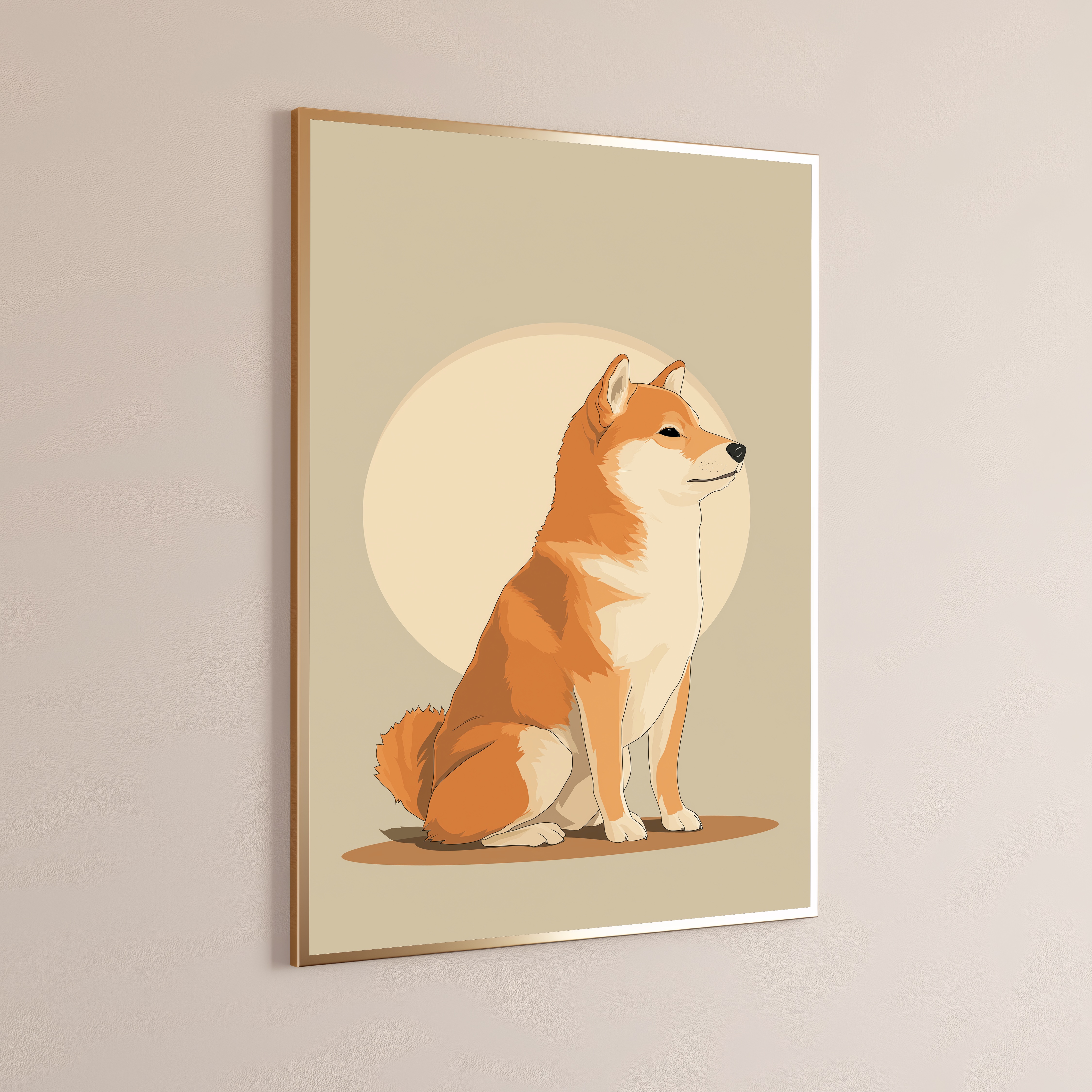 Sitting Corgi Portrait Print