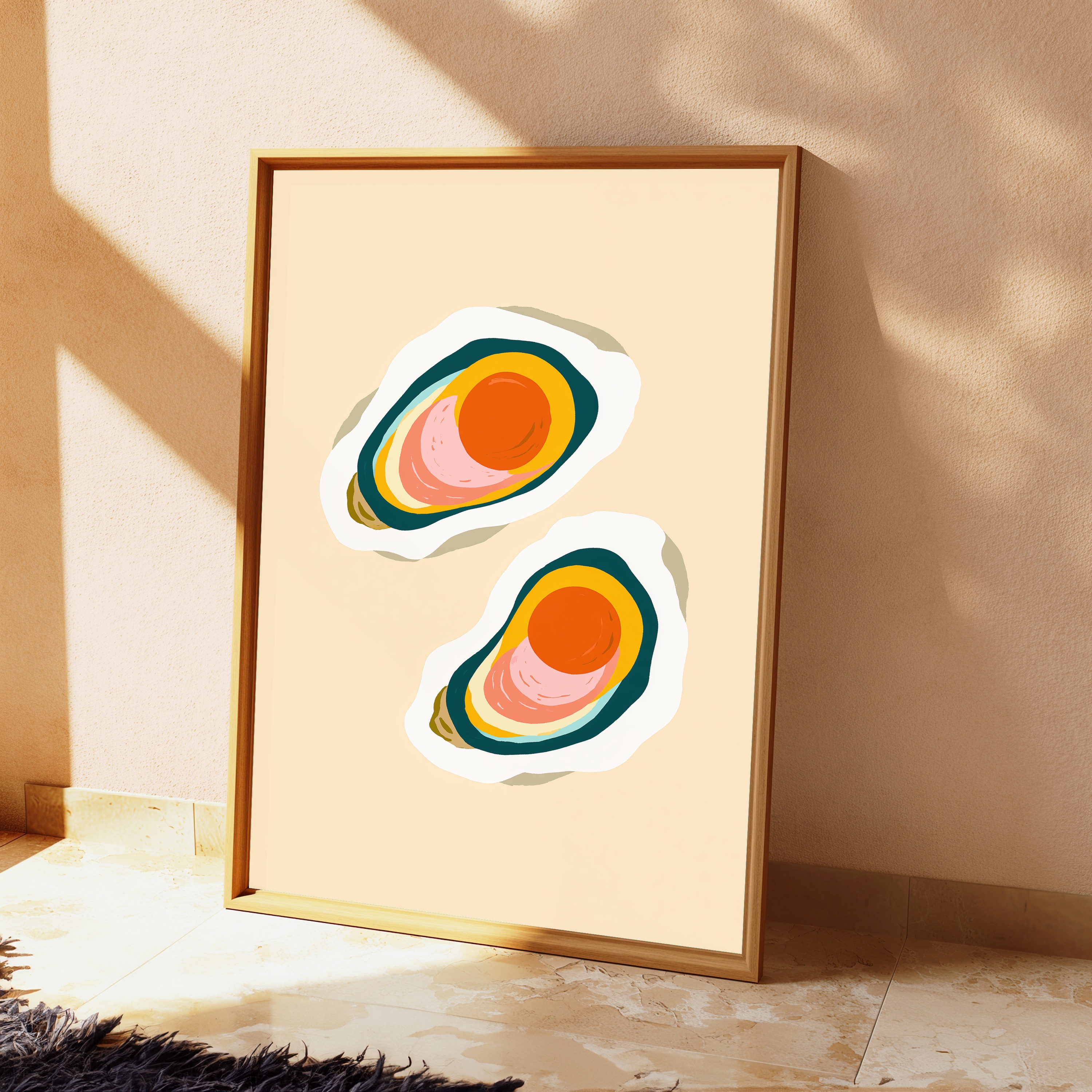 Sliced Avocado Minimalist Food Art Print view 2