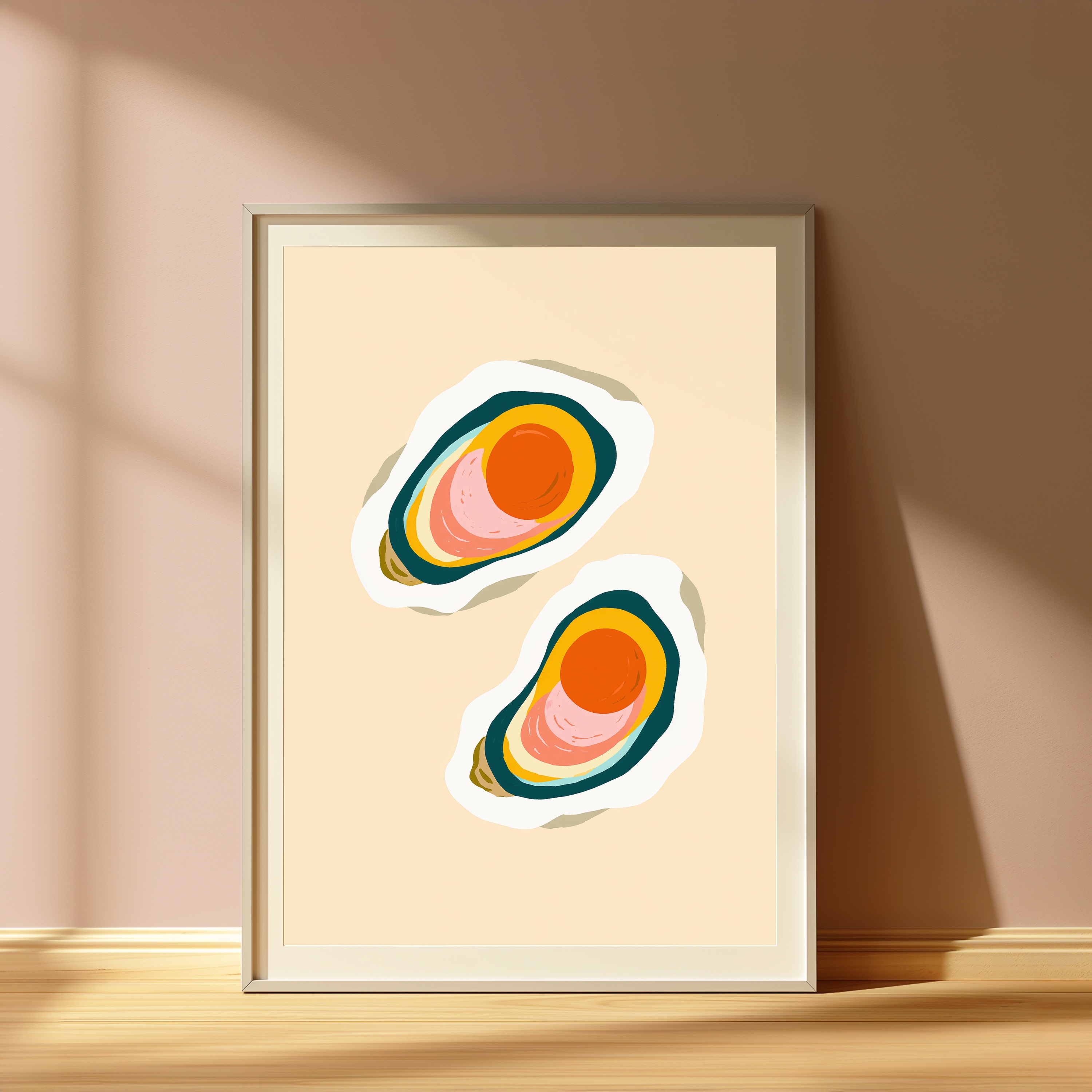Sliced Avocado Minimalist Food Art Print view 4