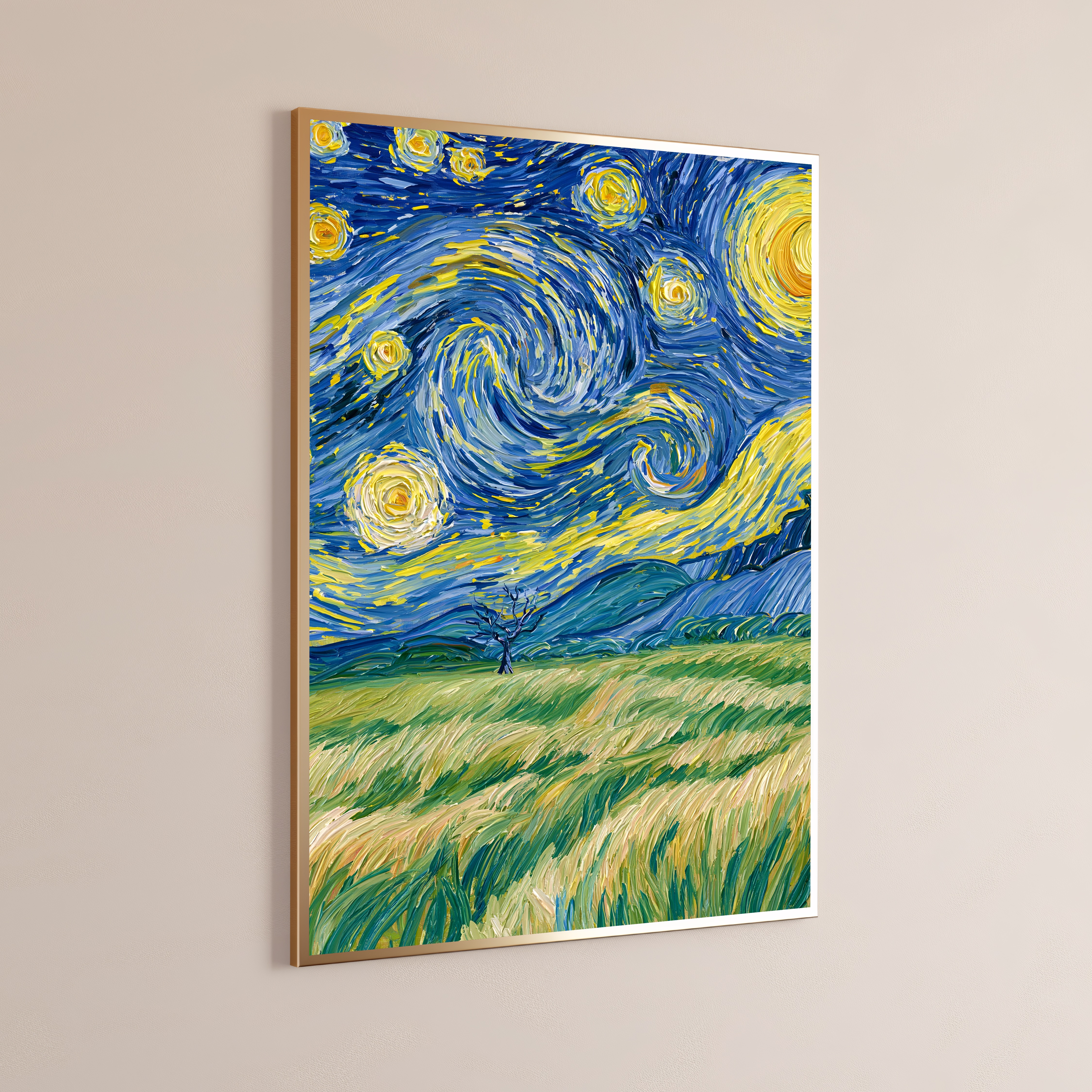 Starry Night Field Landscape Print