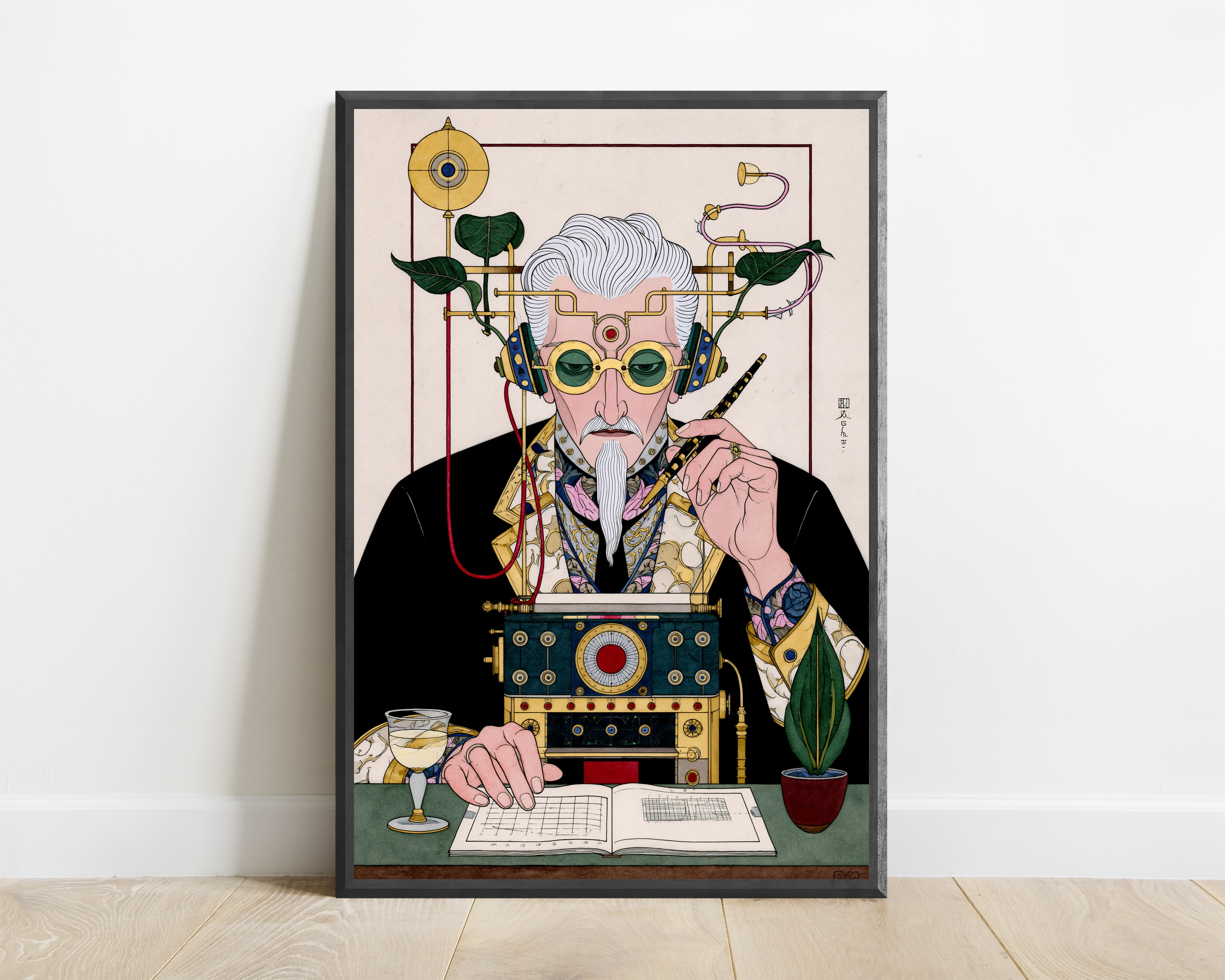 Steampunk Inventor Portrait Print