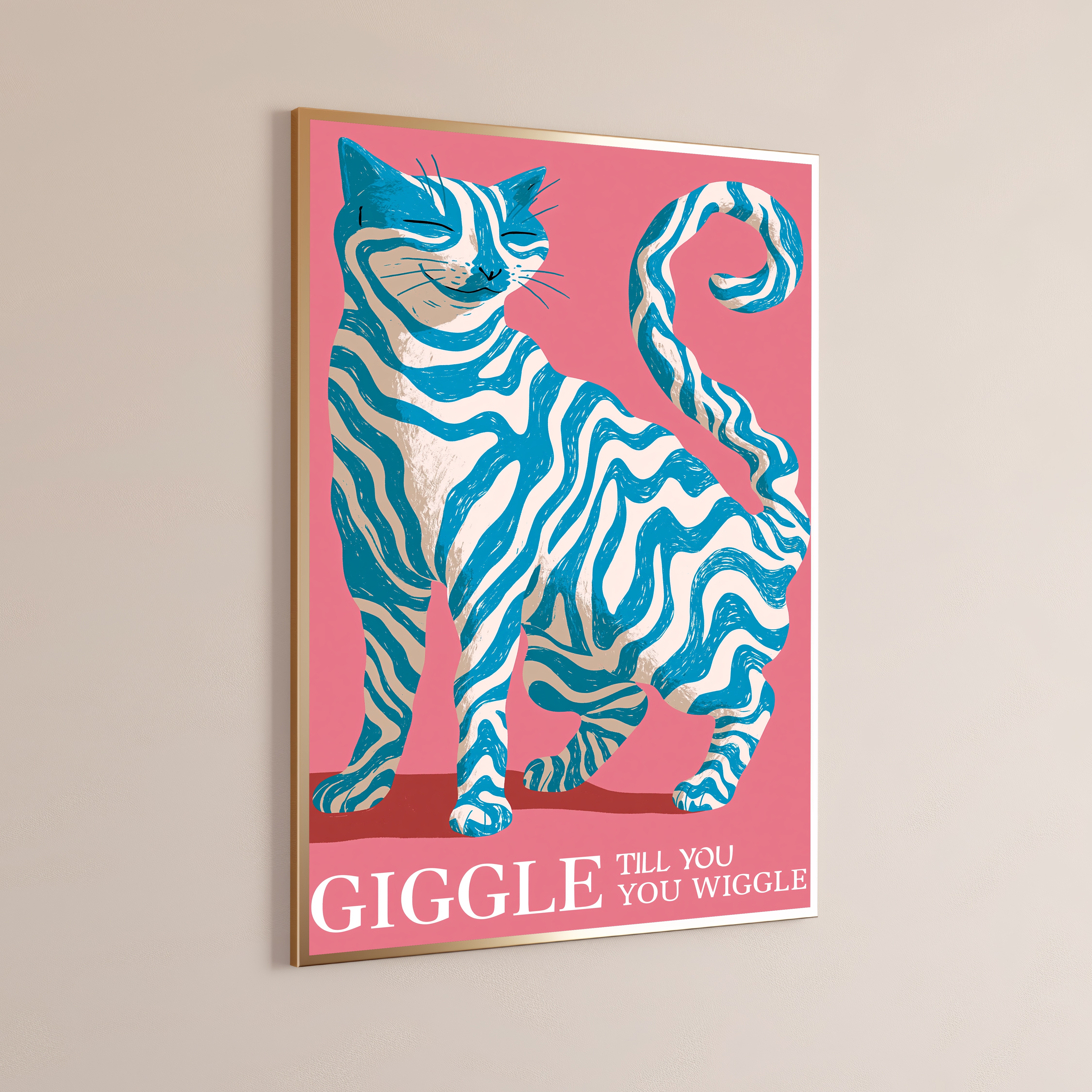 Striped Tabby Cat Pop Art Print