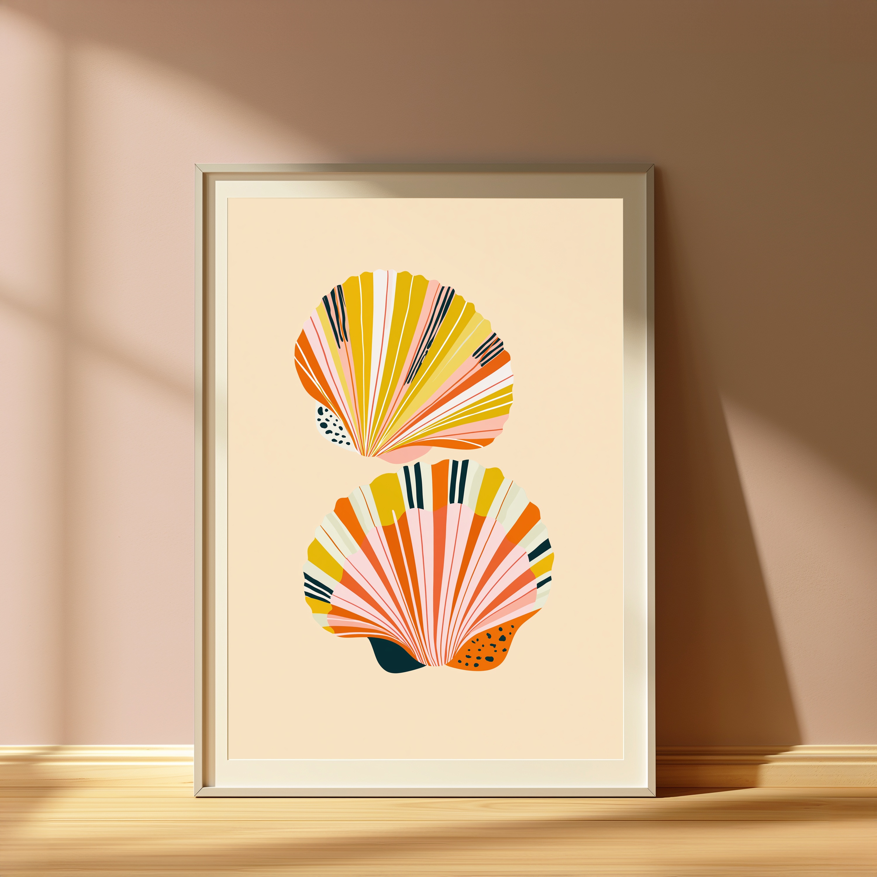 Sunburst Fan Shell Abstract Print view 4