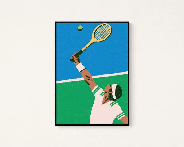 Tennis Serve Pop Art Print