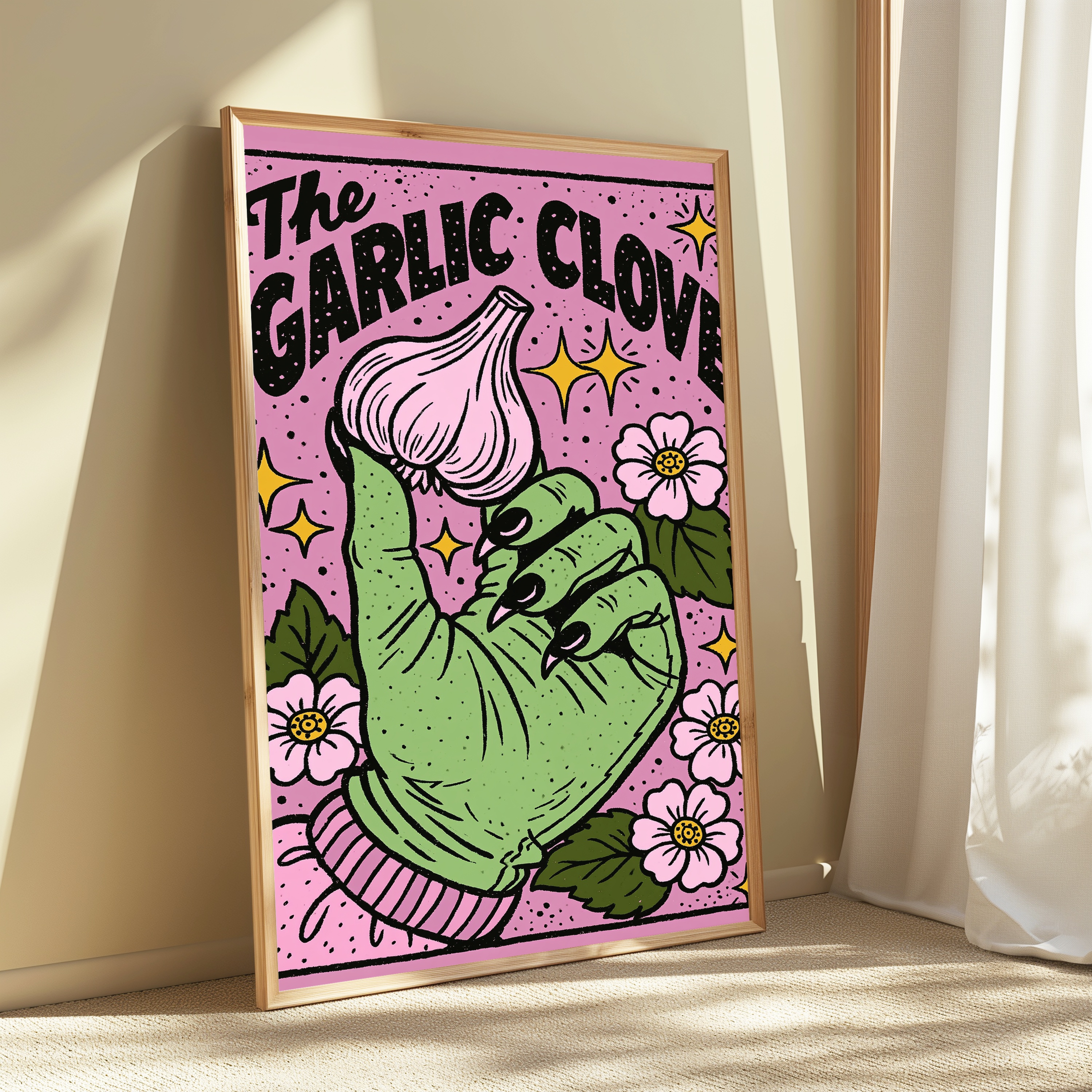 The Garlic Clove Pop Art Print view 3