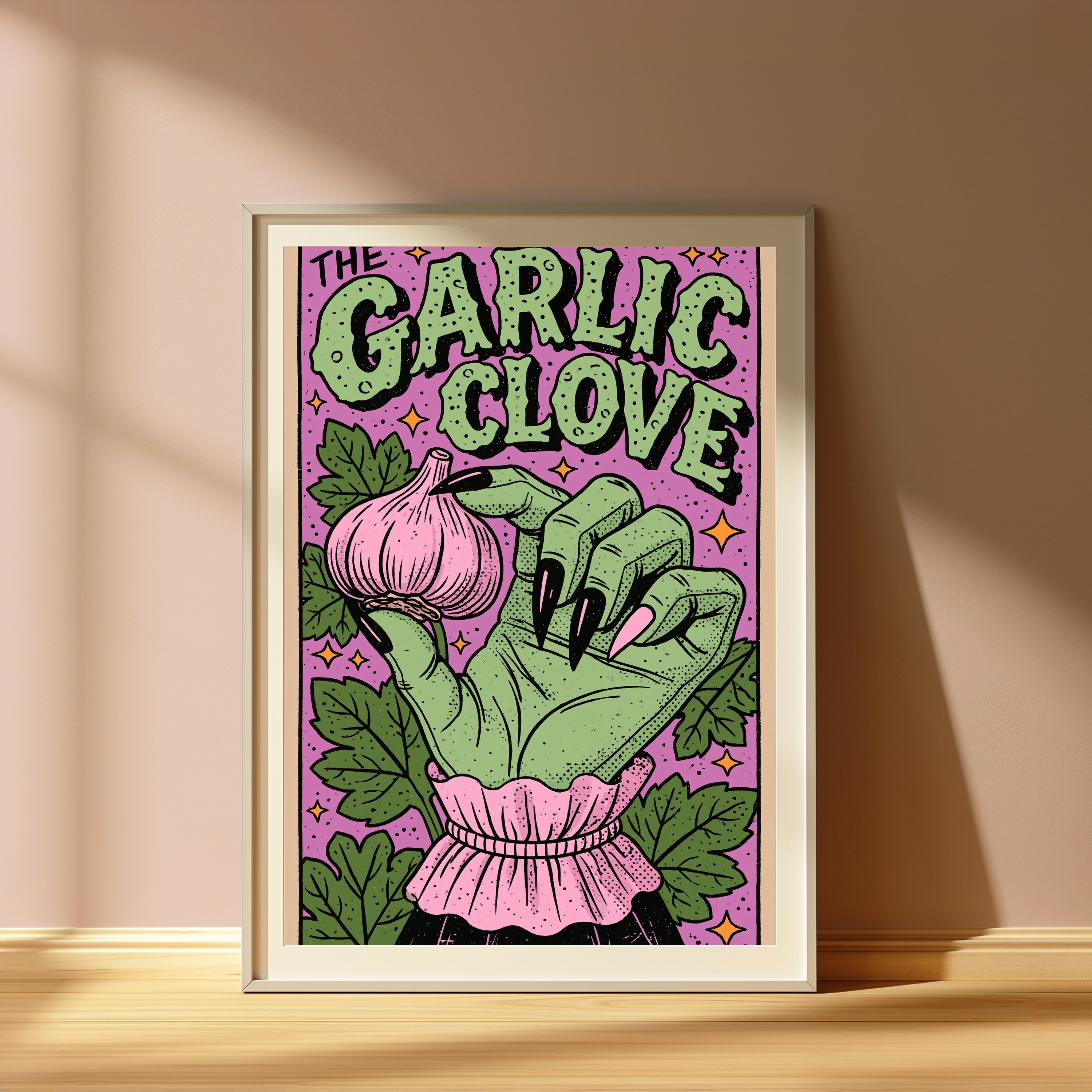 The Garlic Clove Vibrant Pop Art Print view 4
