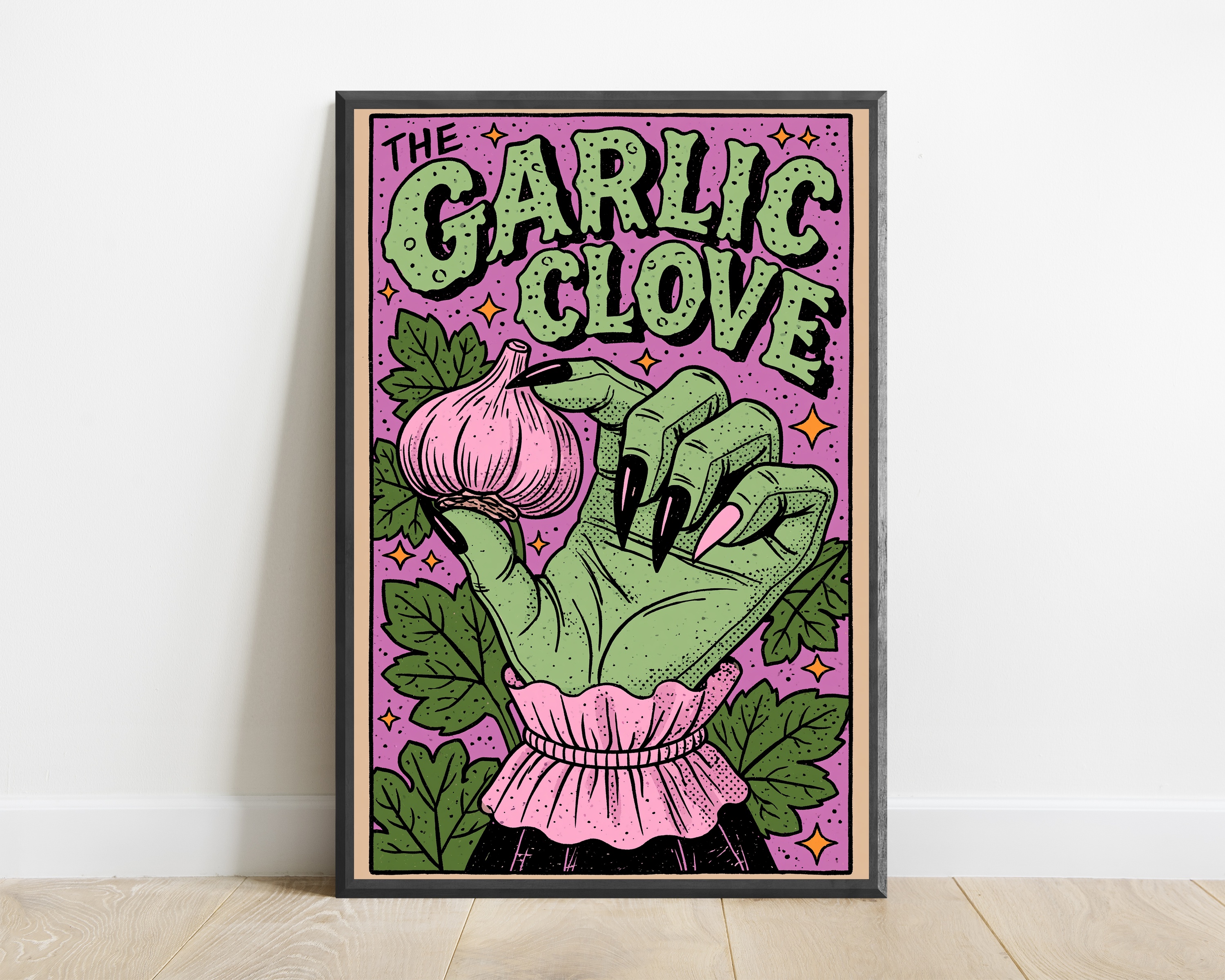 The Garlic Clove Vibrant Pop Art Print
