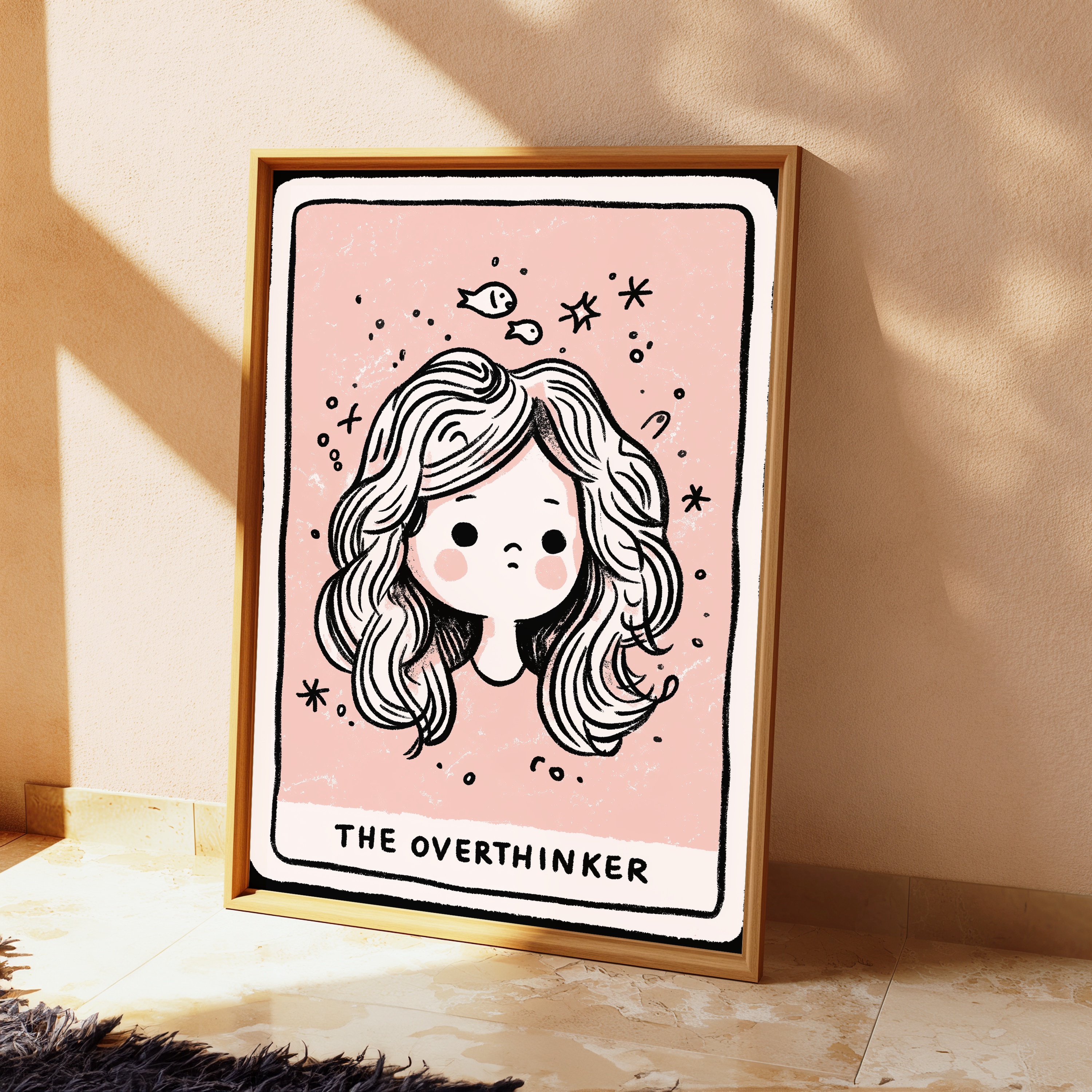 The Overthinker Girl Fish Stars Print view 2