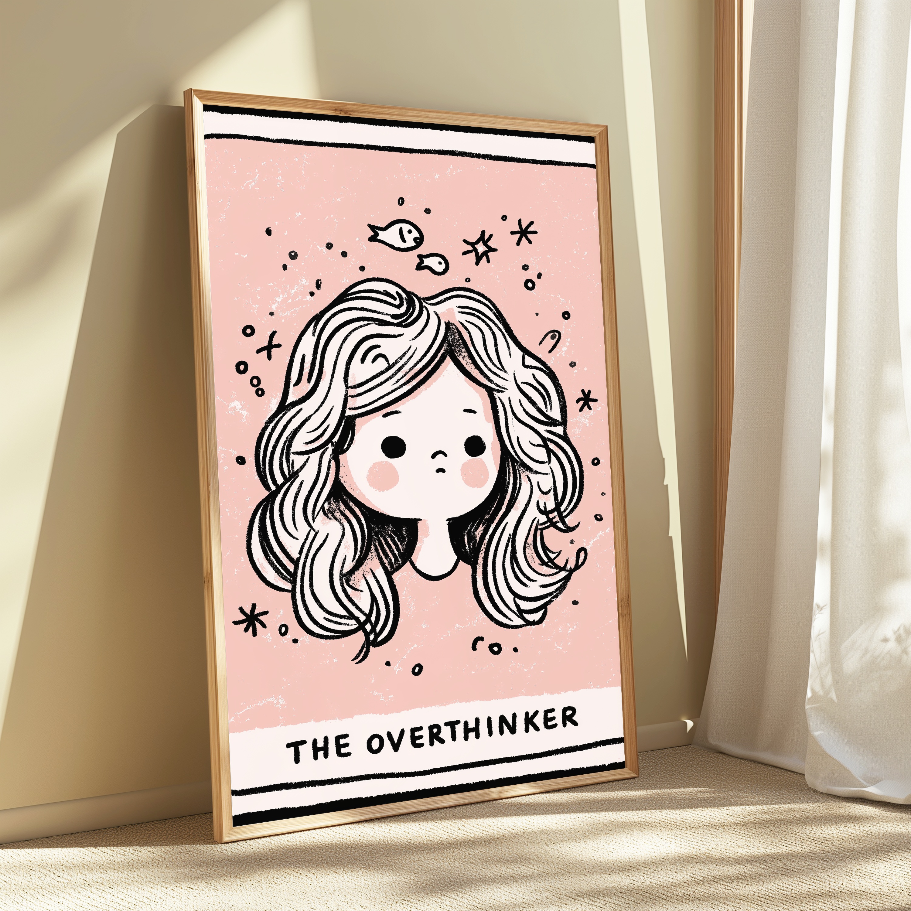 The Overthinker Girl Fish Stars Print view 3
