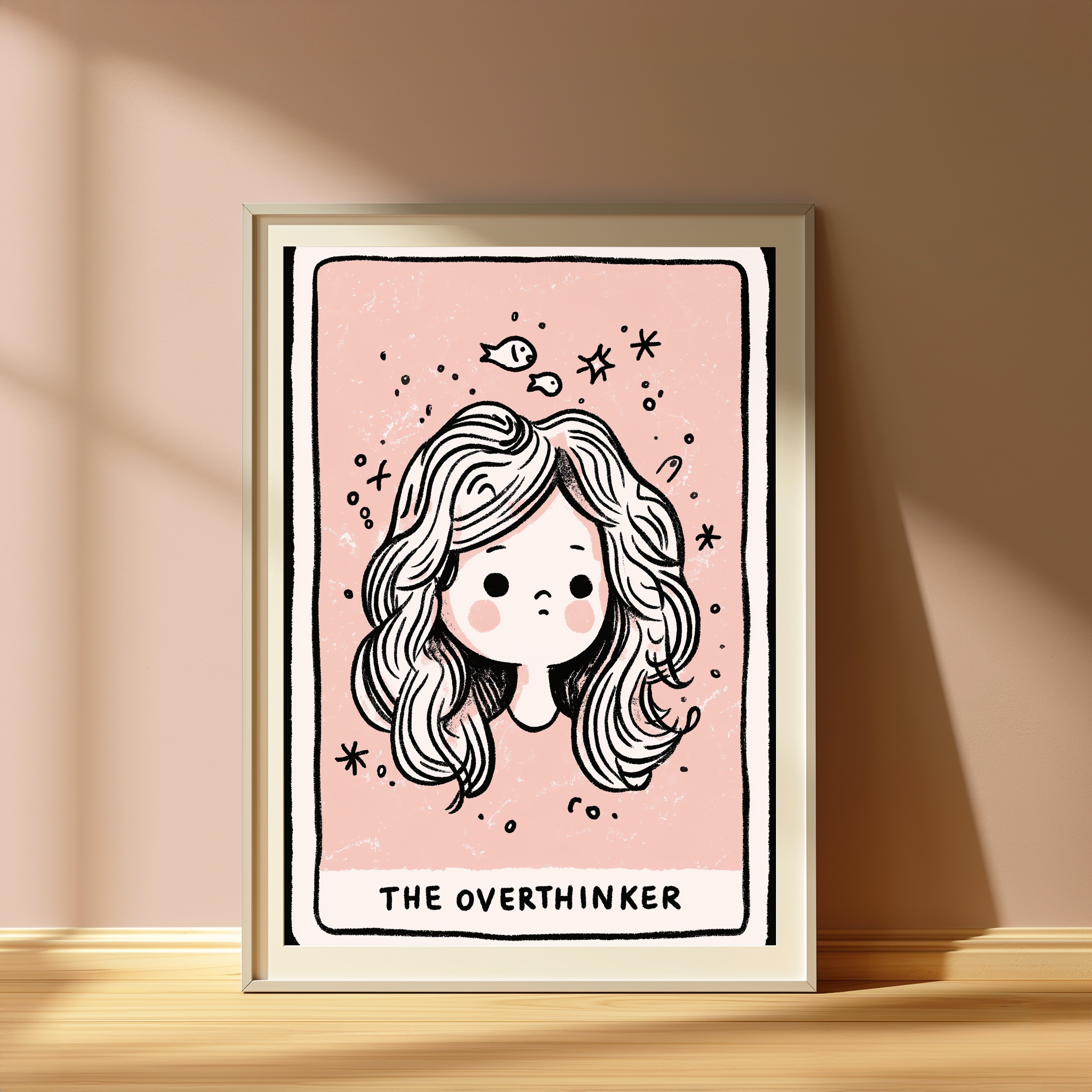 The Overthinker Girl Fish Stars Print view 4