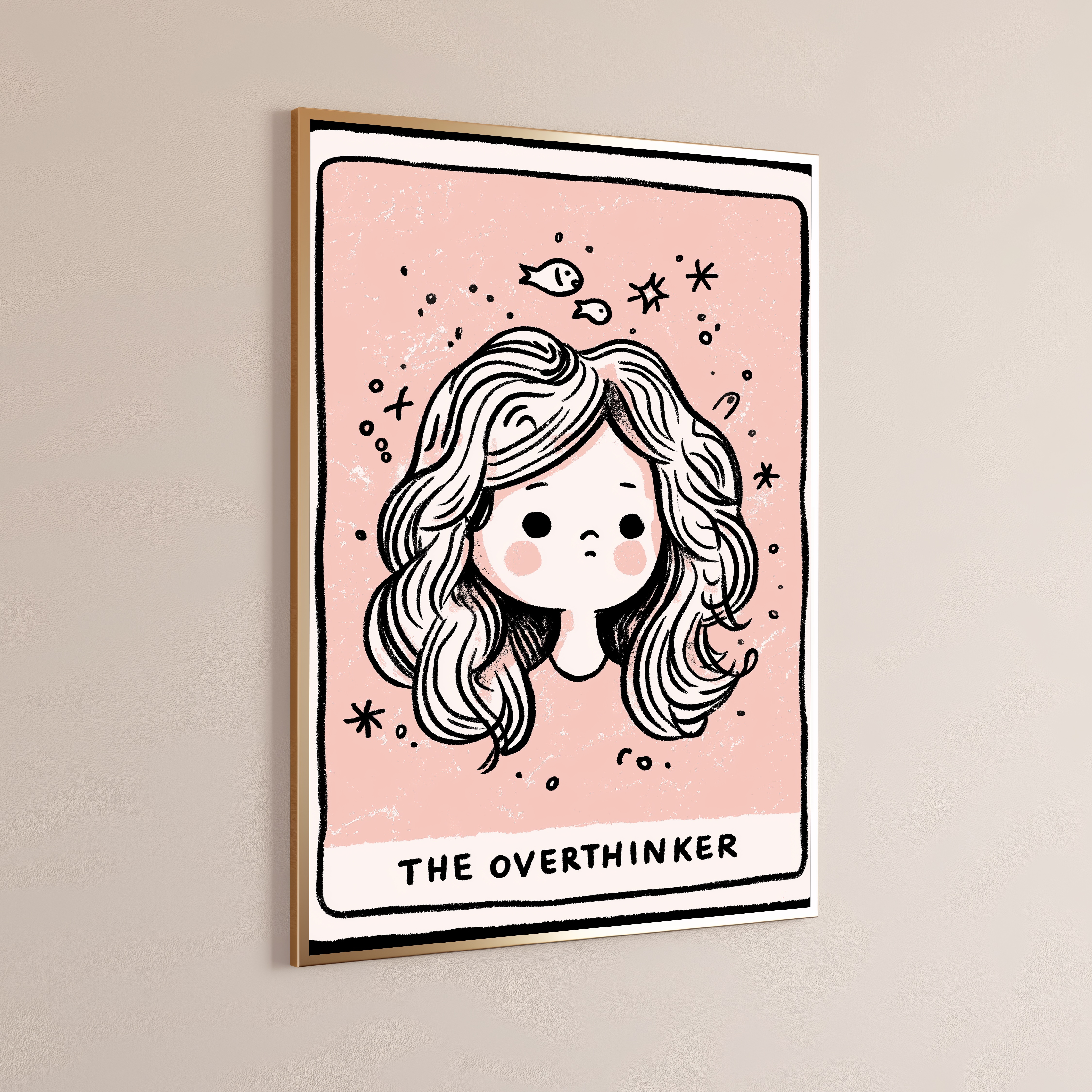 The Overthinker Girl Portrait Print