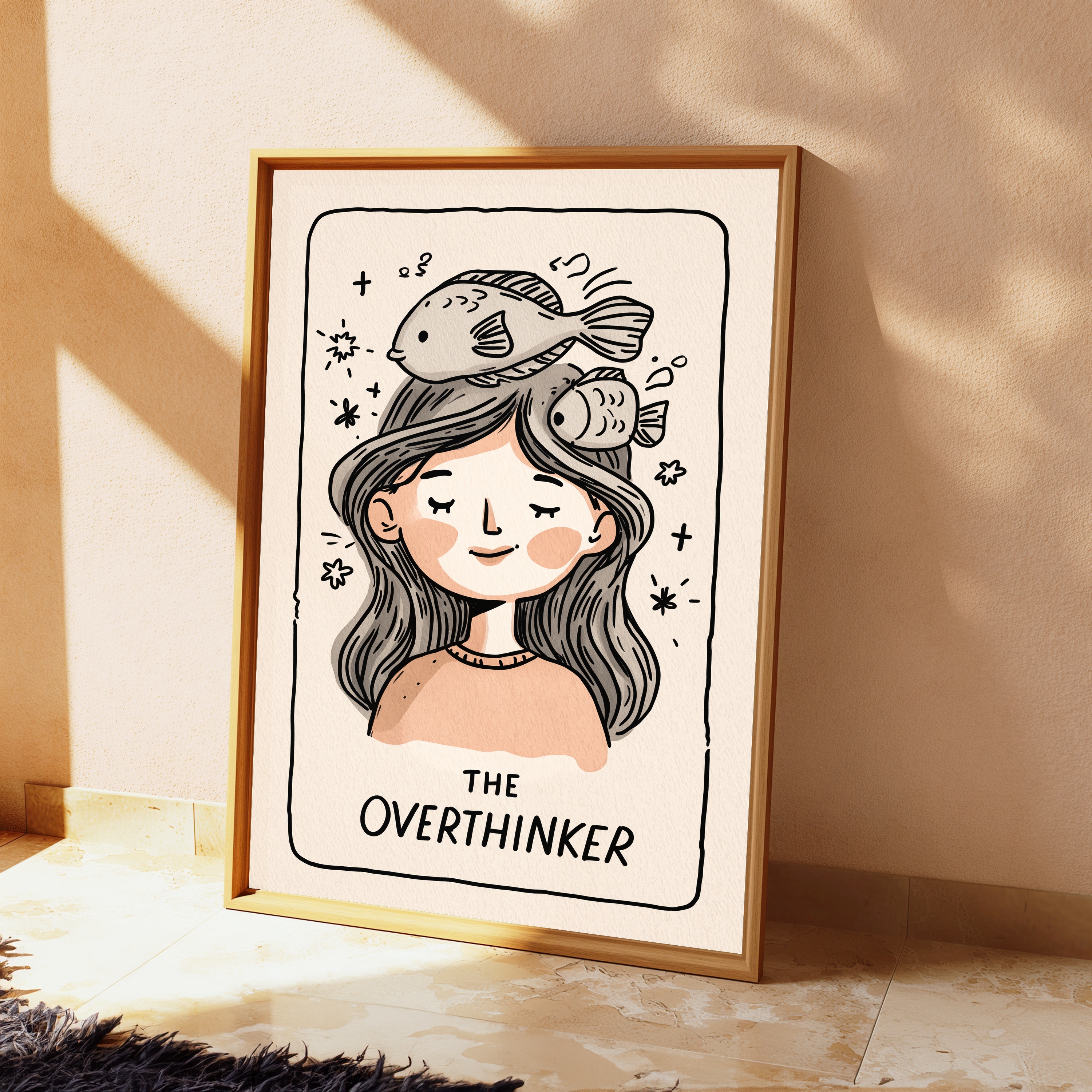 The Overthinker Girl with Fish Crown view 2