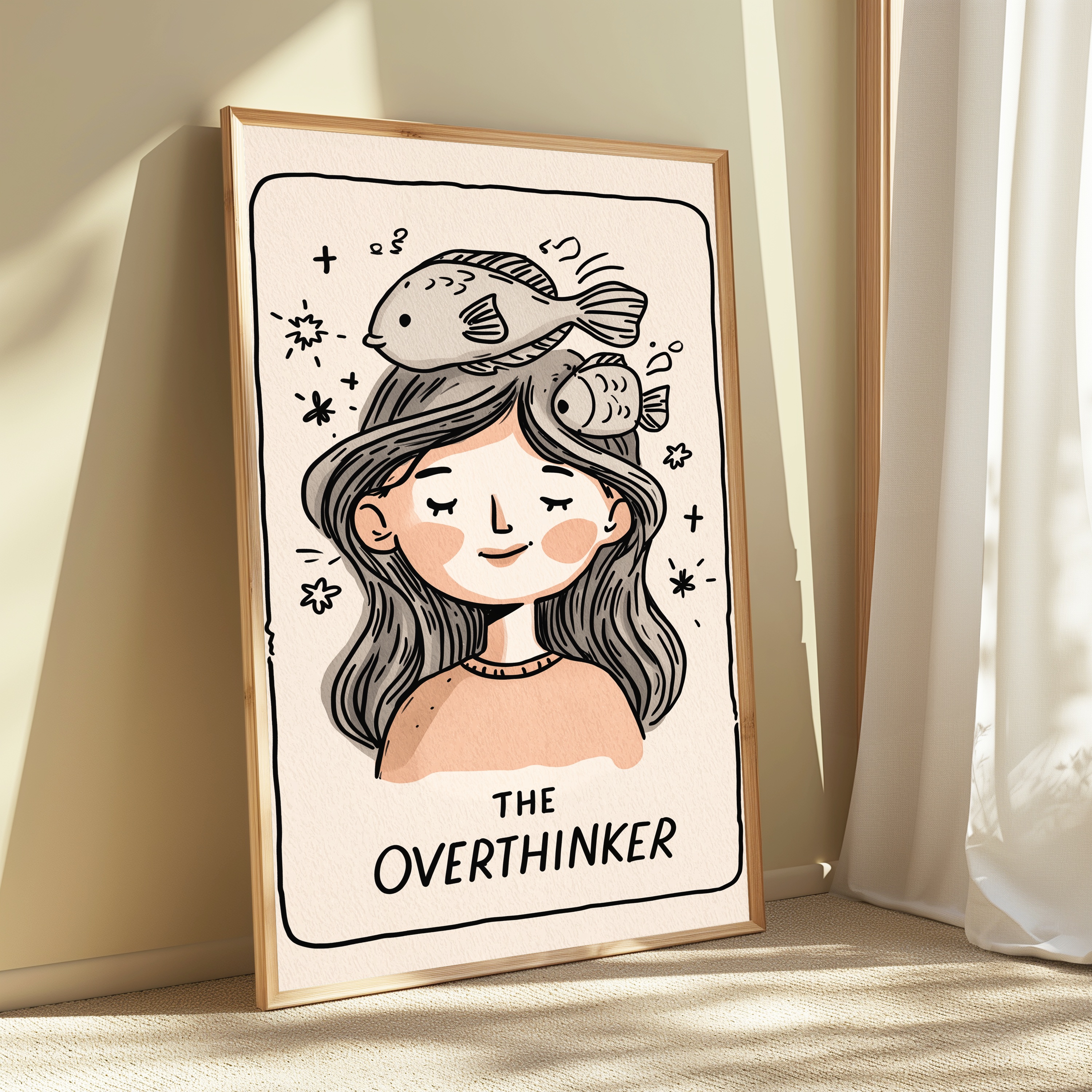 The Overthinker Girl with Fish Crown view 3