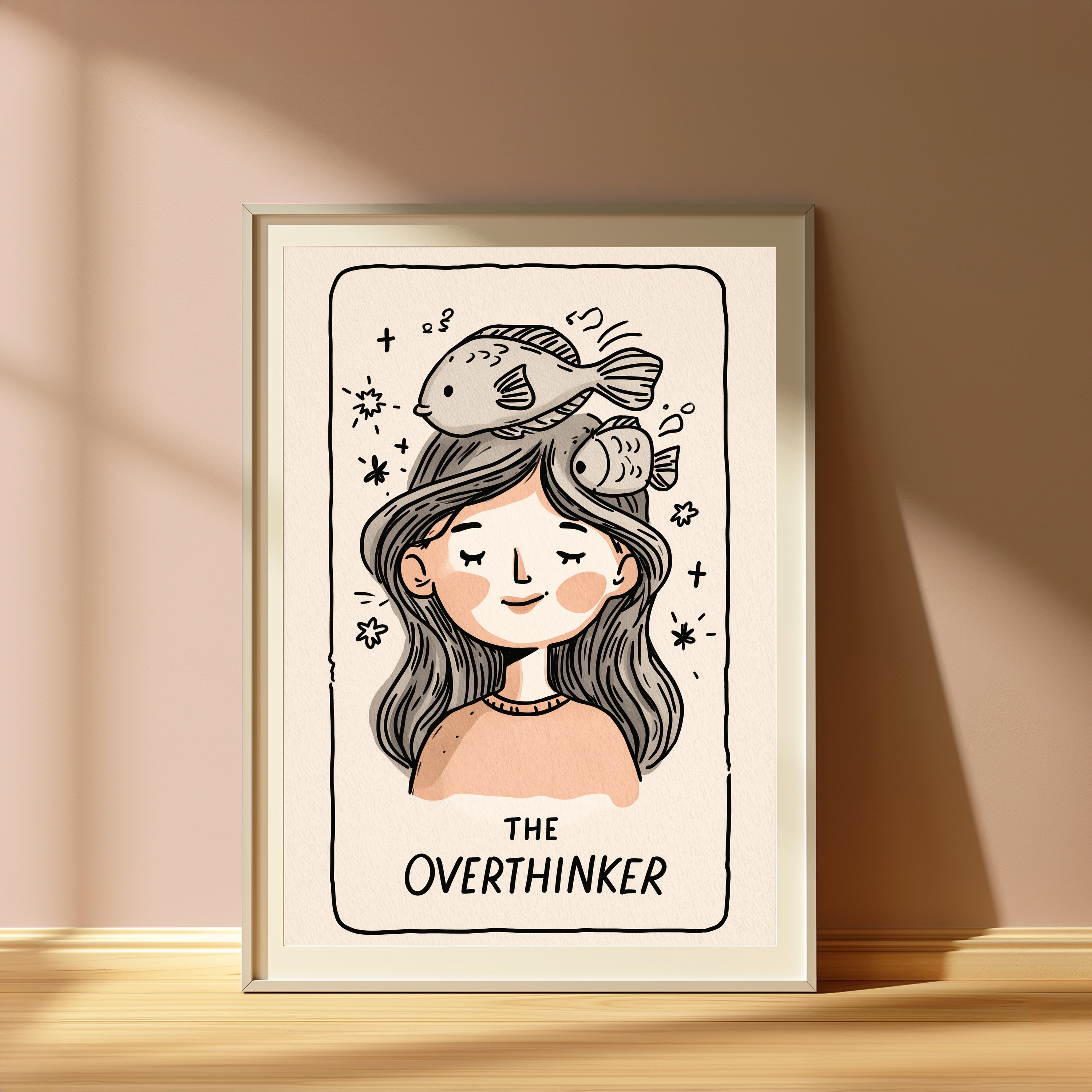 The Overthinker Girl with Fish Crown view 4