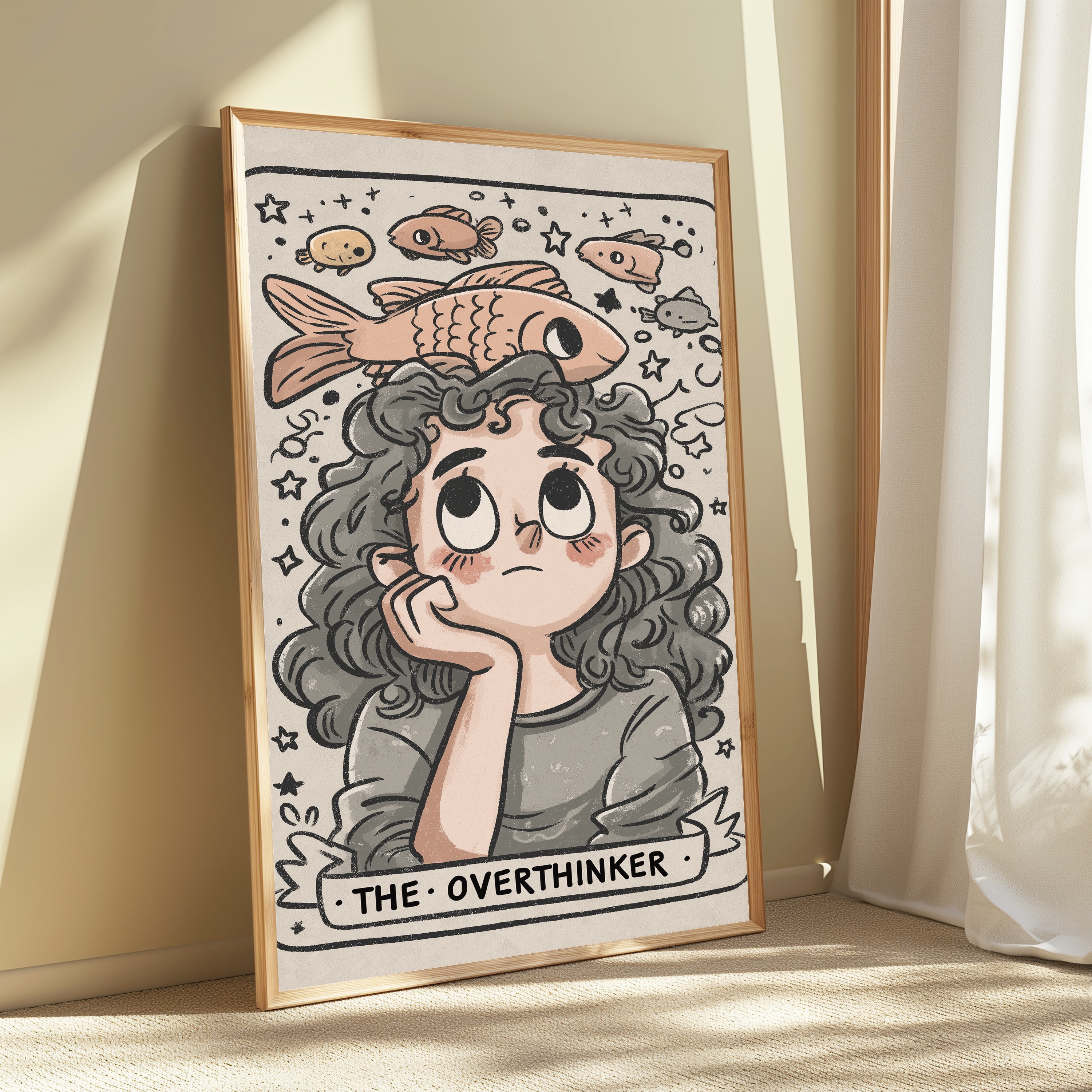 The Overthinker Girl with Fish Crown view 3