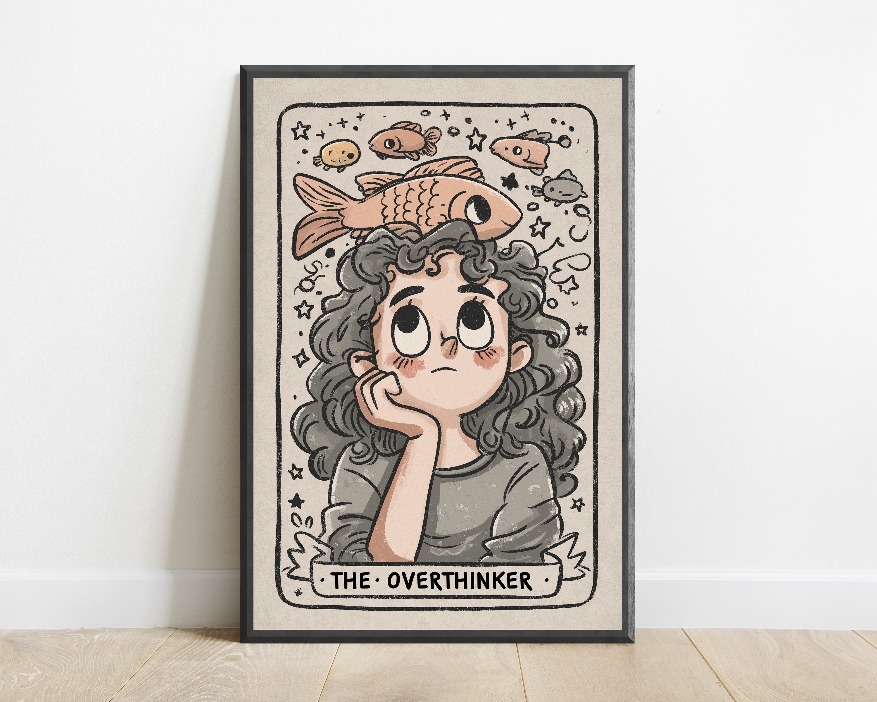 The Overthinker Girl with Fish Crown