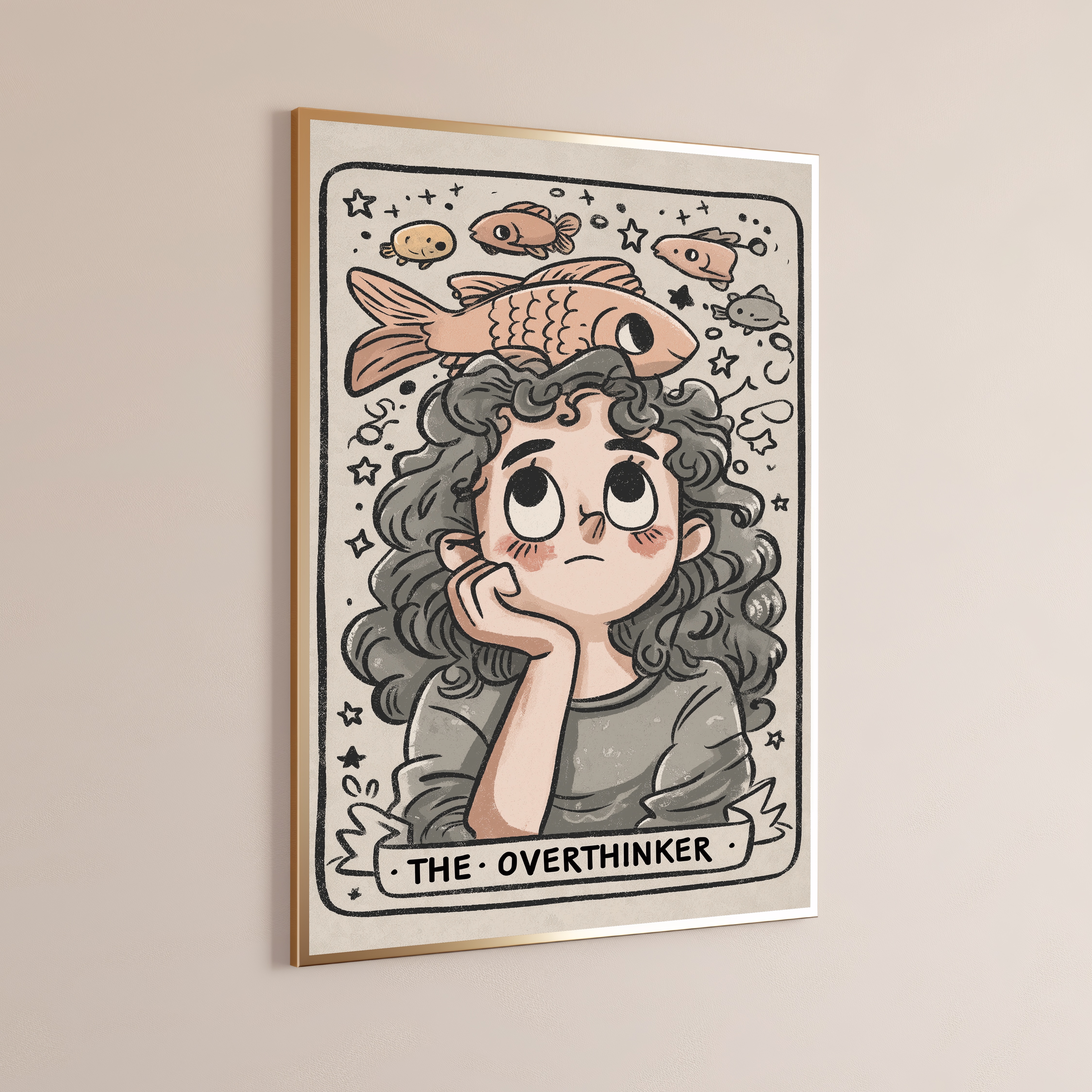 The Overthinker Girl with Fish Crown