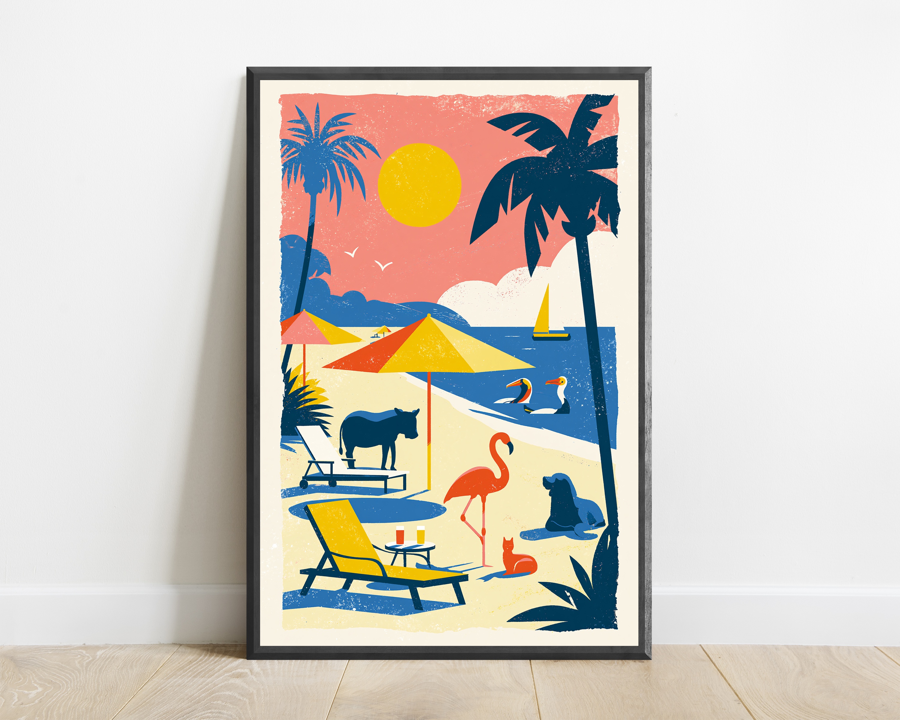 Tropical Beach Paradise Wall Art — view 1