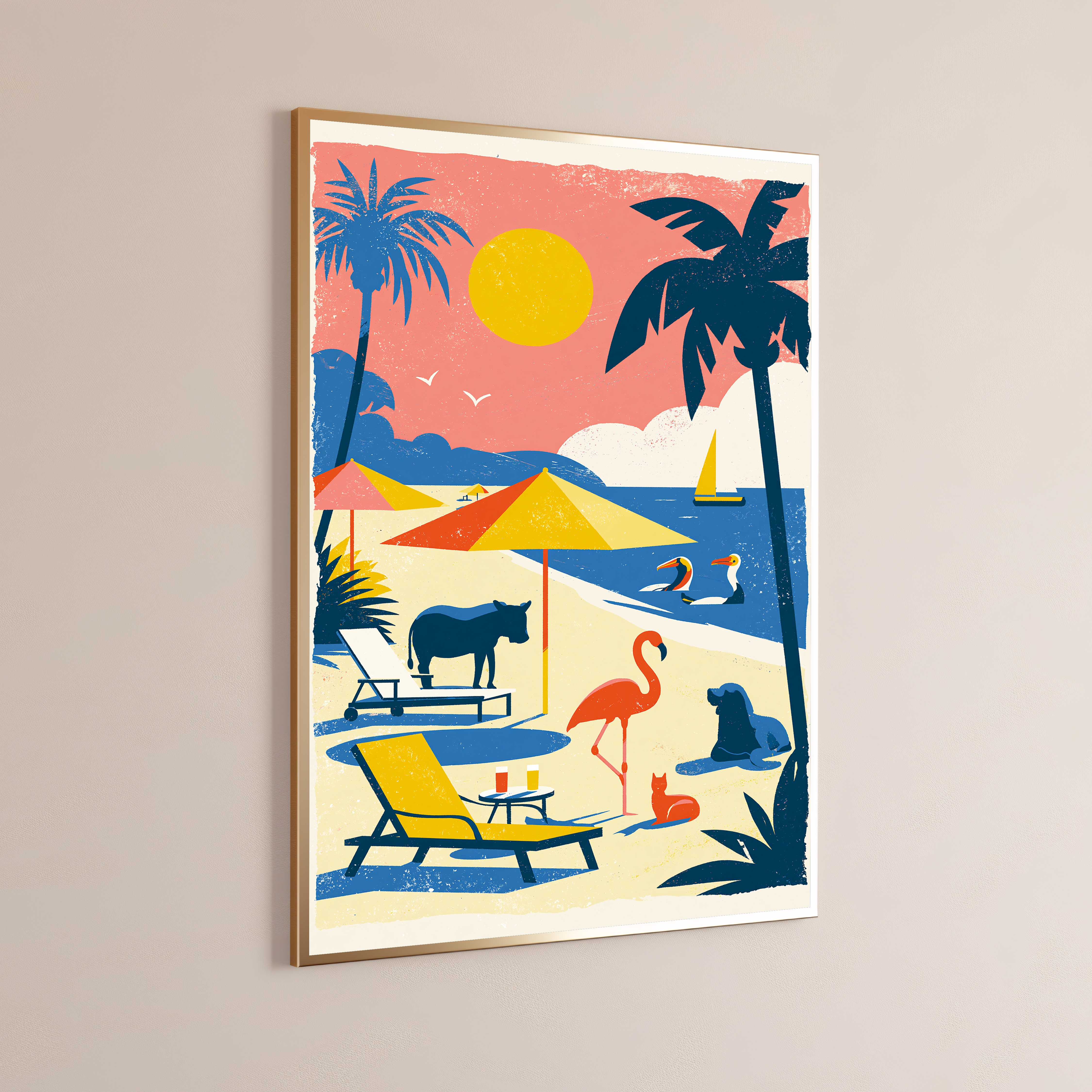 Tropical Beach Paradise Wall Art