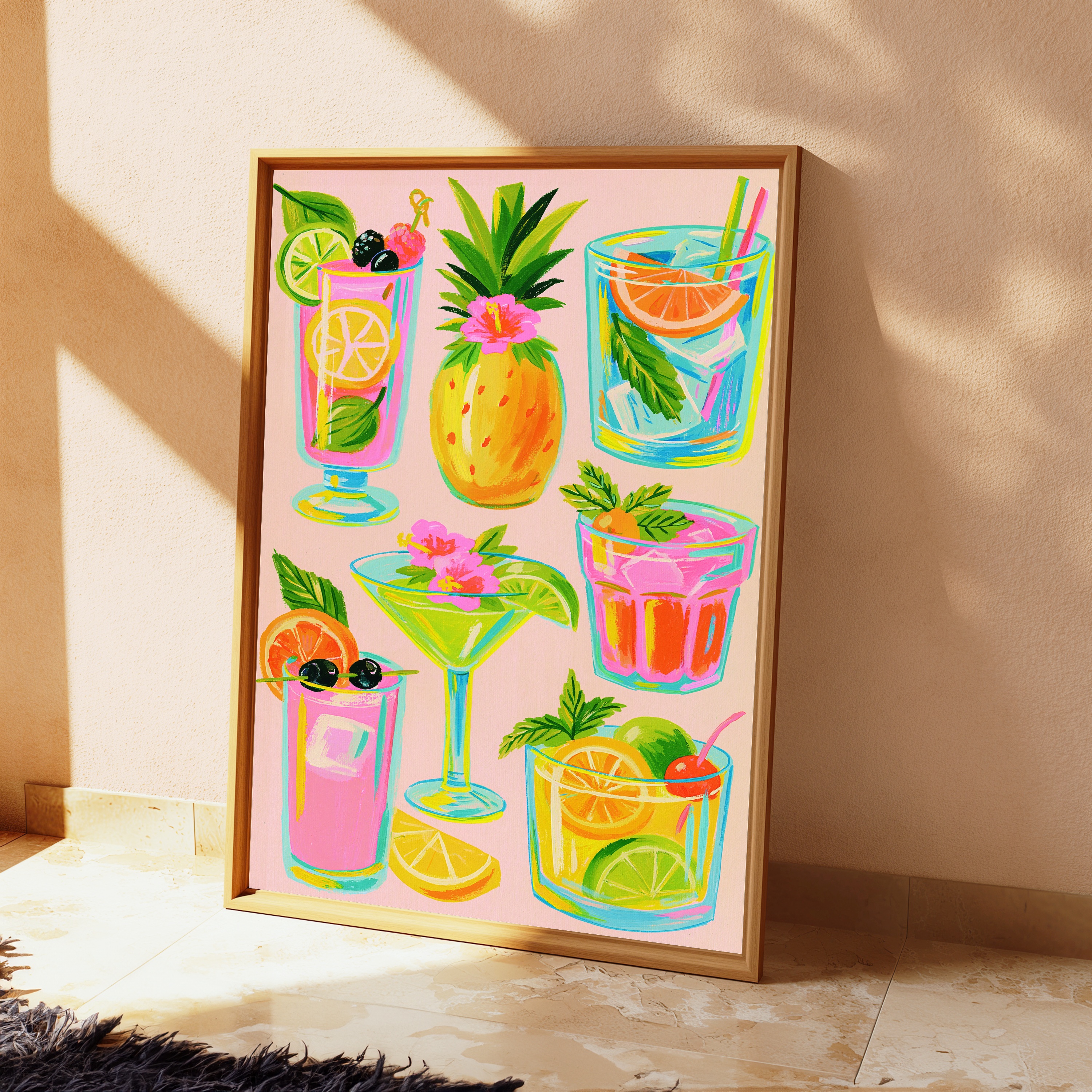 Tropical Cocktail Art Print view 2