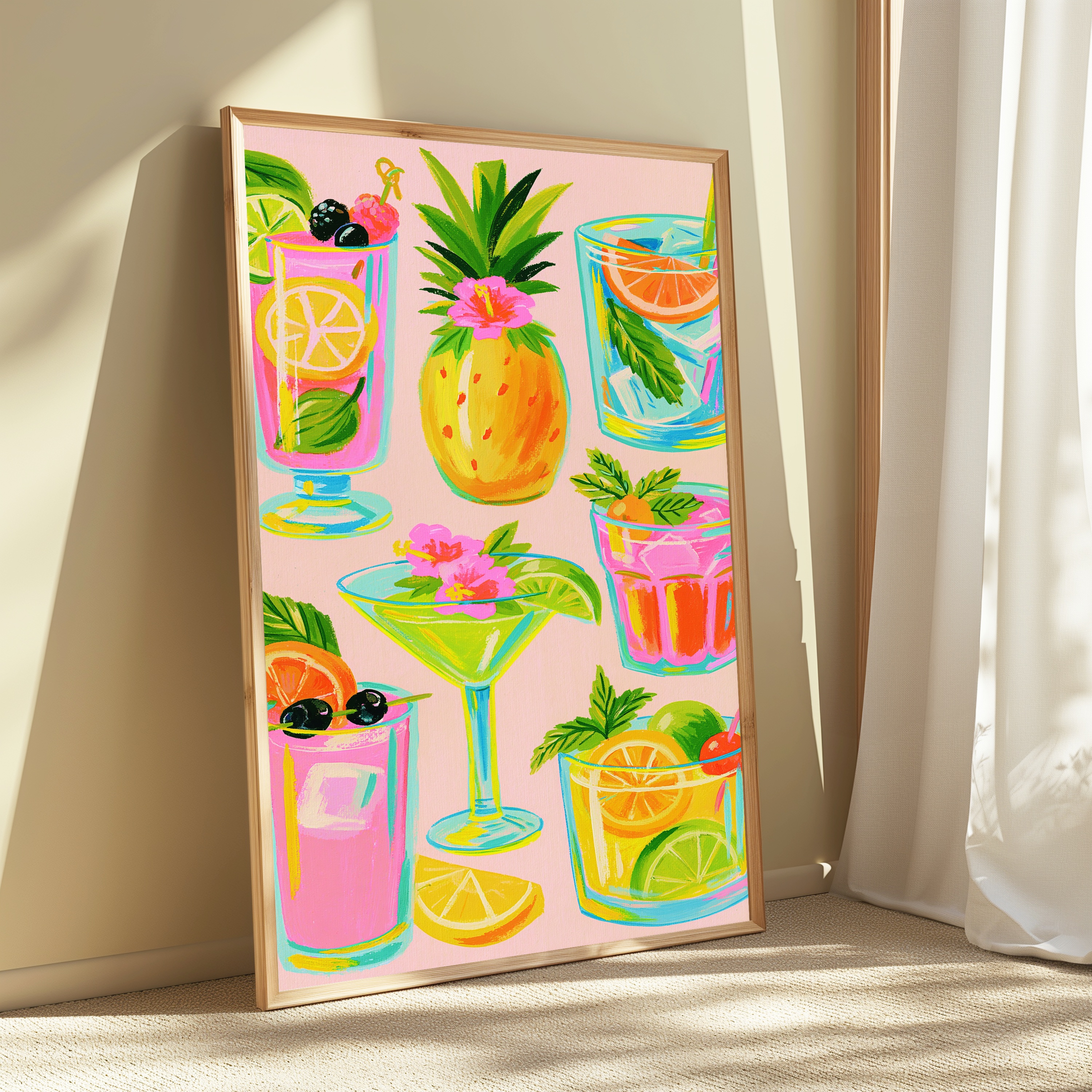 Tropical Cocktail Art Print view 3