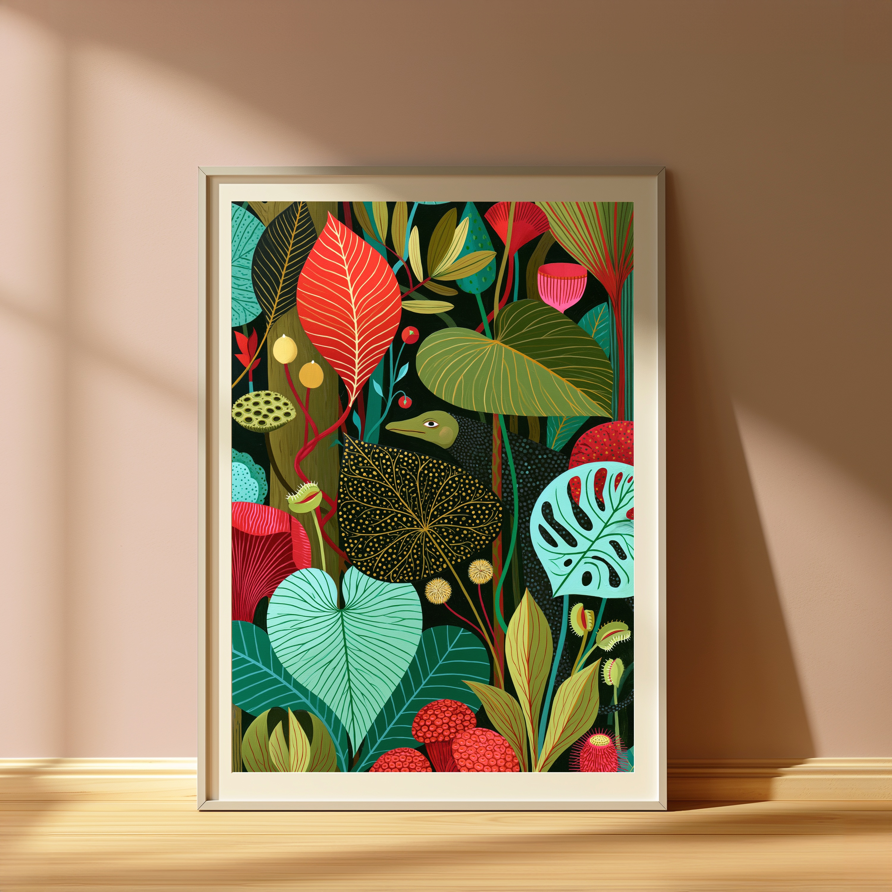 Tropical Jungle Bird Botanical Wall Art view 4